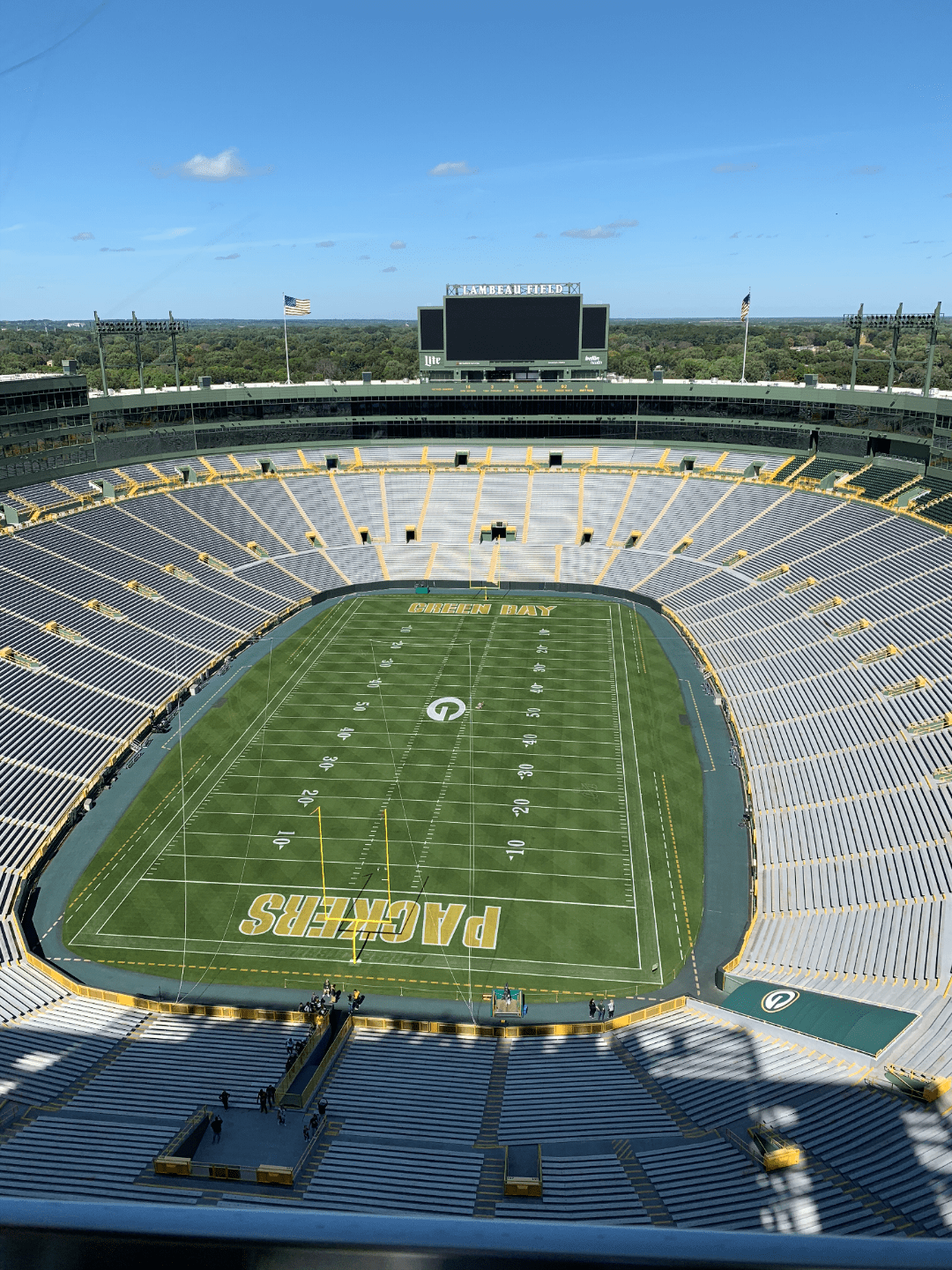 Green bay seating chart