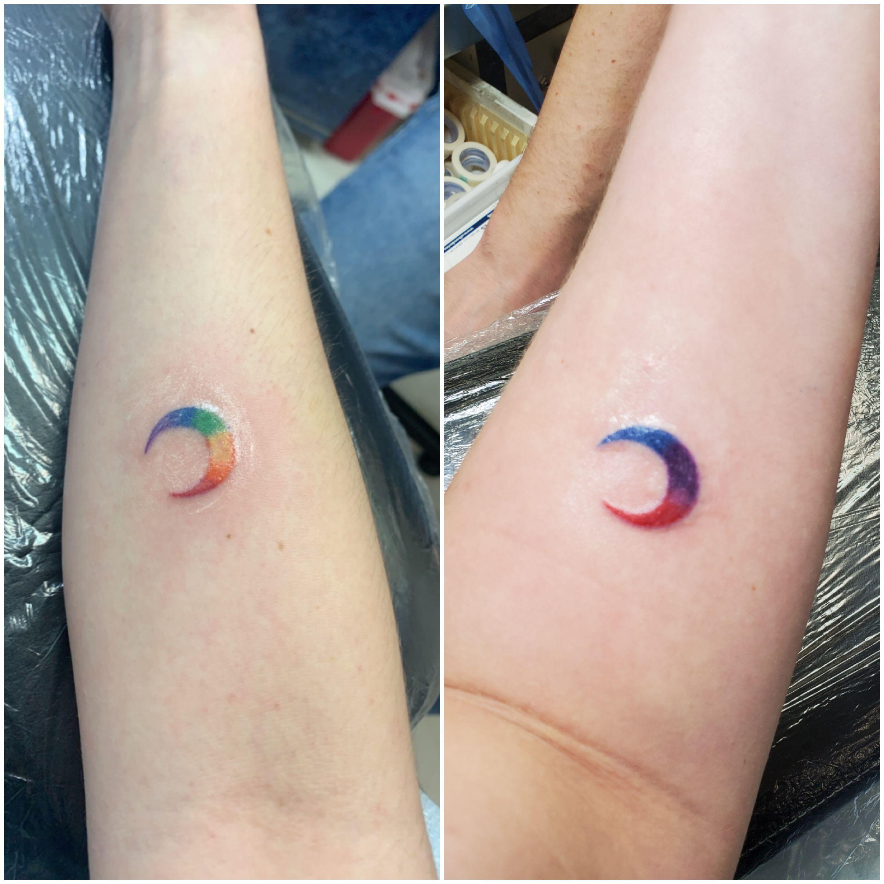 Best Friend And I Got "Matching" Tattoos Today! (Hers Is The Pride Colors, Mine Is The Bi Colors) : R/Bisexual 2896_x_2896_jpg