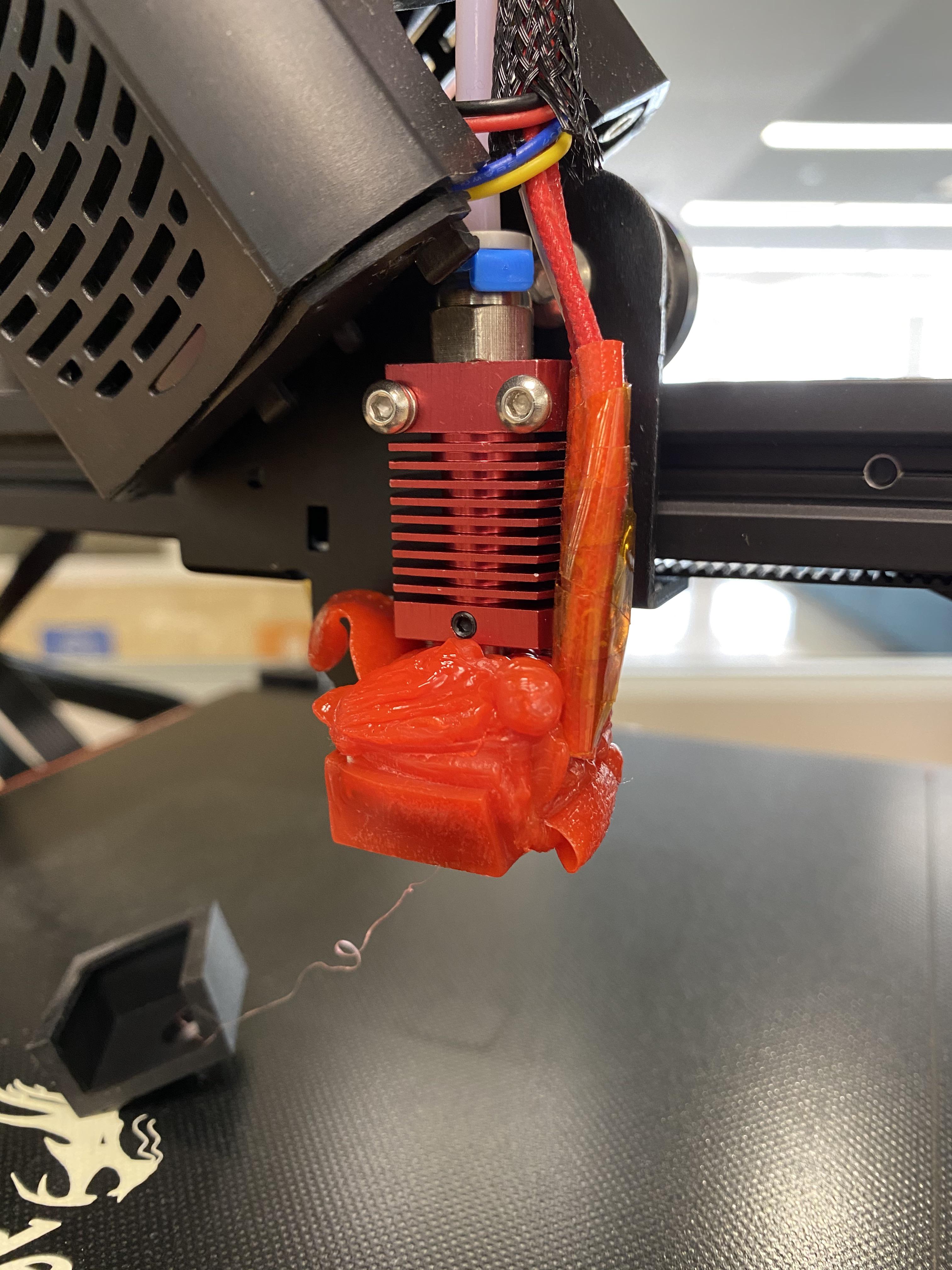 How To Stop This Ender 3 V2 By Creality The Pla Keeps Backing Up Inside The Rubber Protective Barrier Around The Nozzle Then Pushes Up Entirely Coating The Heating Block This Has