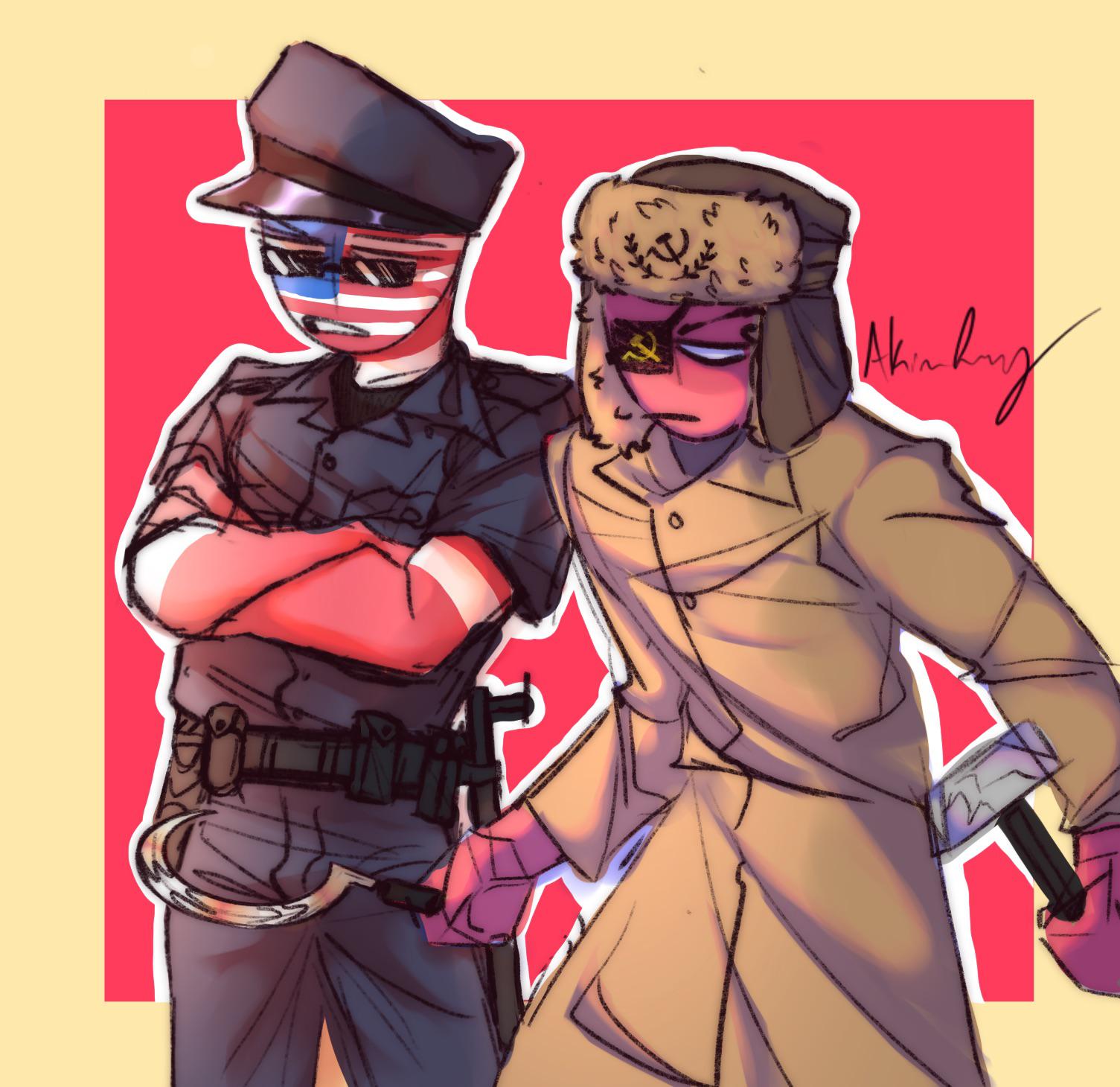 Countryhumans ussr x america