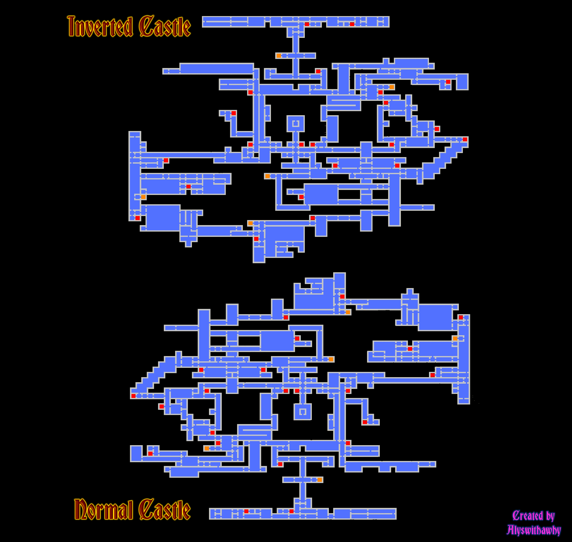 castlevania sotn map