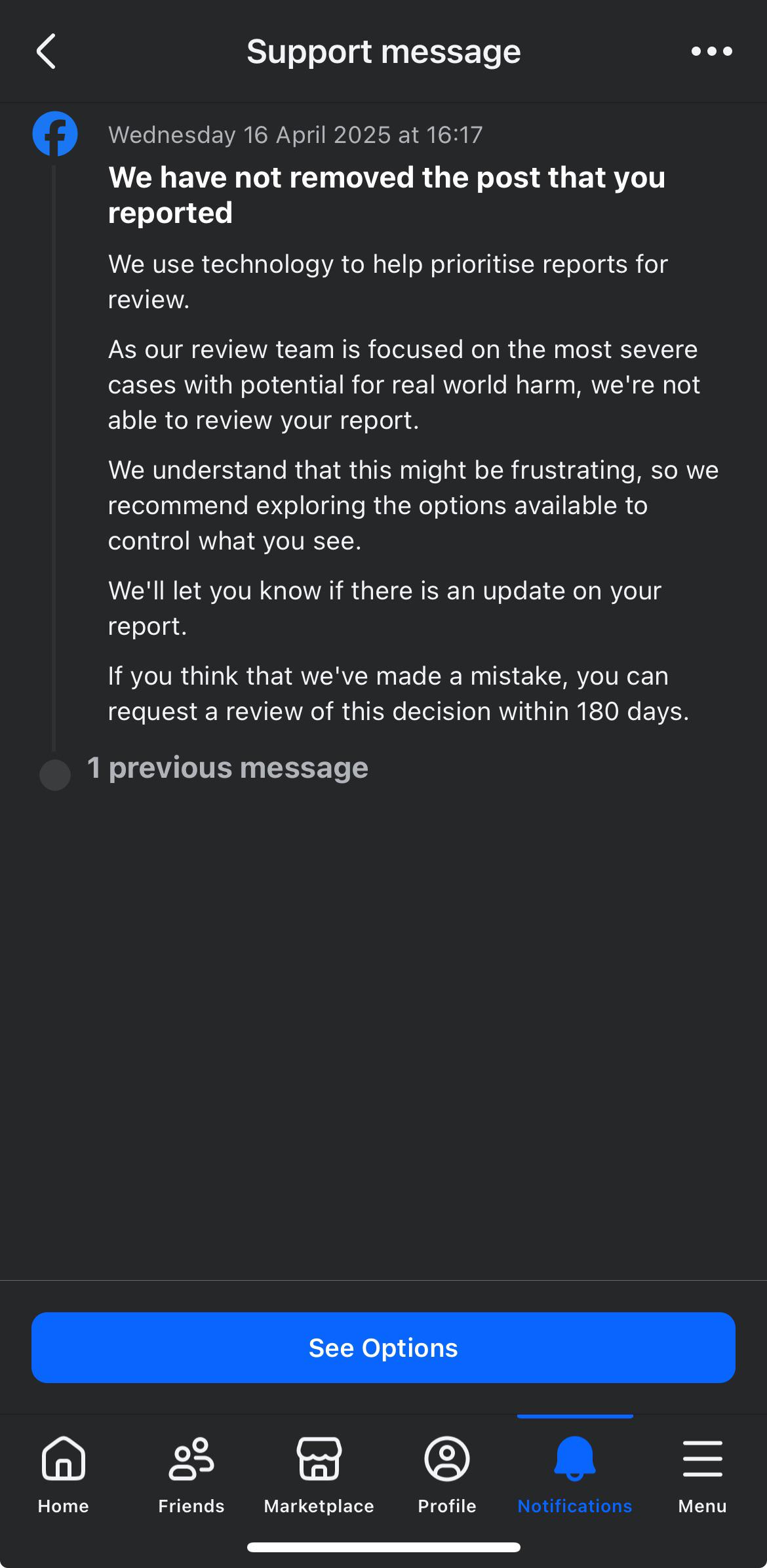 error occurred drop was not claimed.