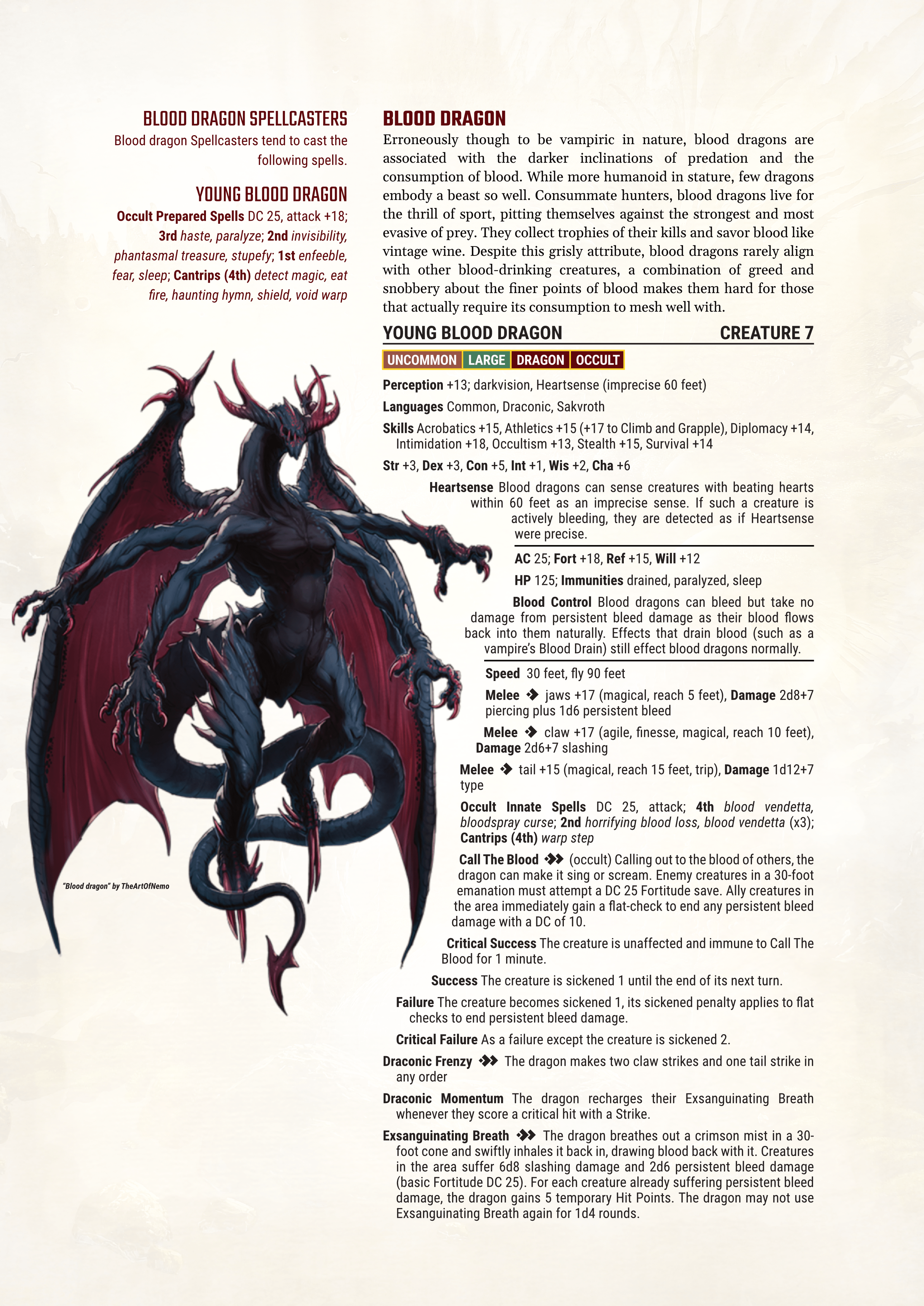 Dragonblood pathfinder 2e