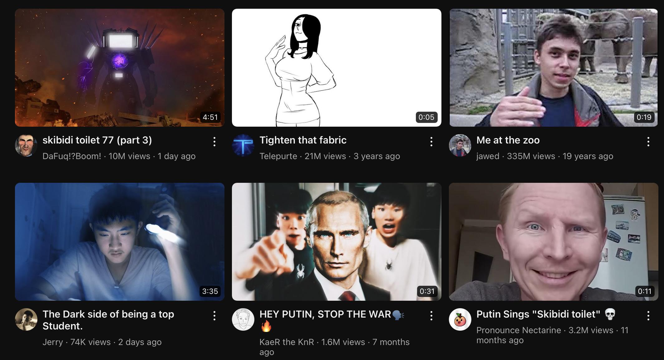 putin sings skibidi toilet