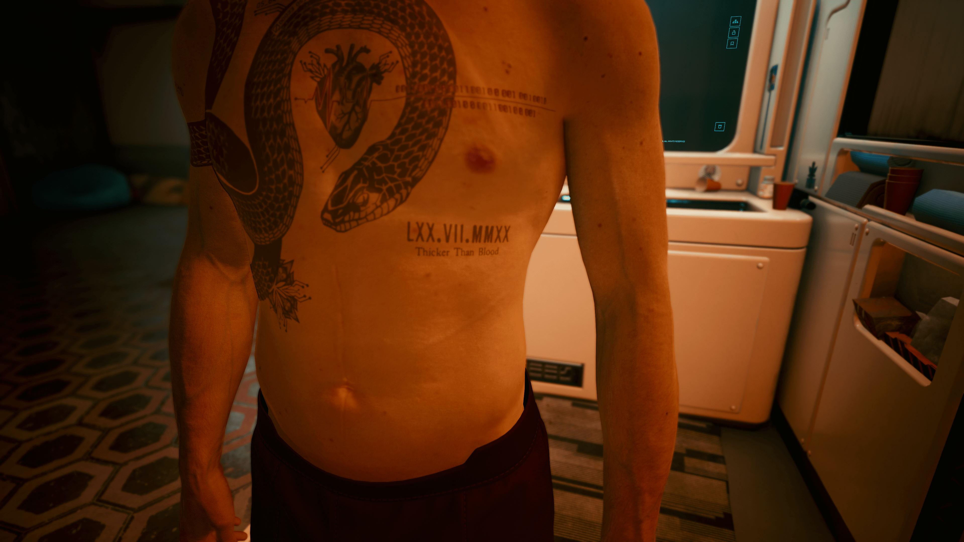 Significance Of (One Of) V's Tattoo Options - Breakdown In Comments : R/Lowsodiumcyberpunk 2160_x_3840_png