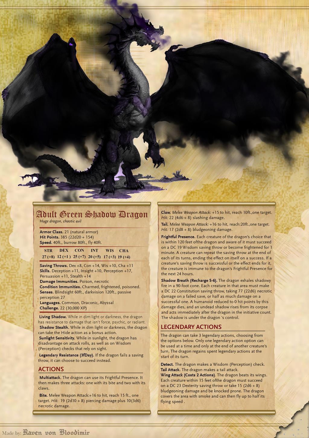 5e shadow dragon