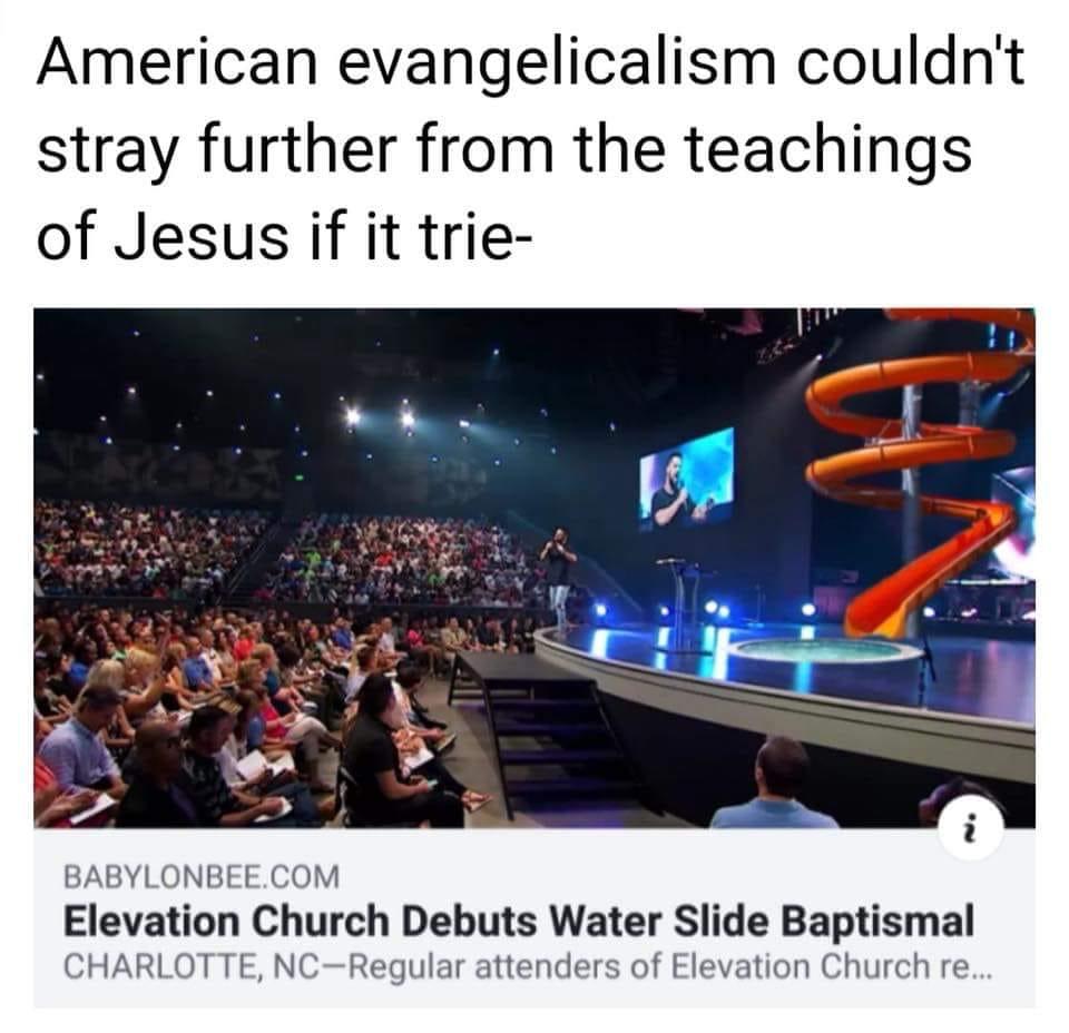 First water slide church