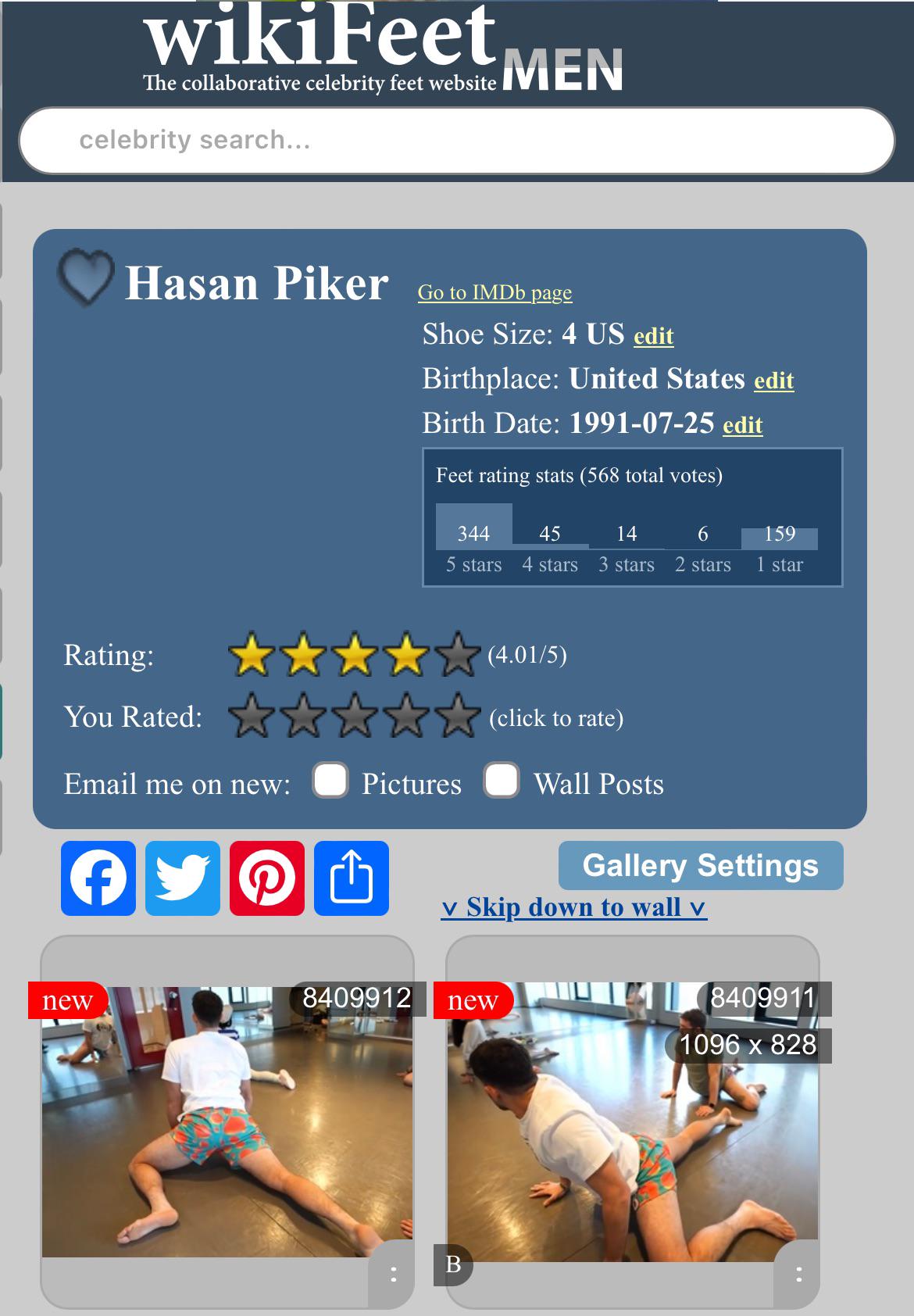 Wikifeet hasan piker