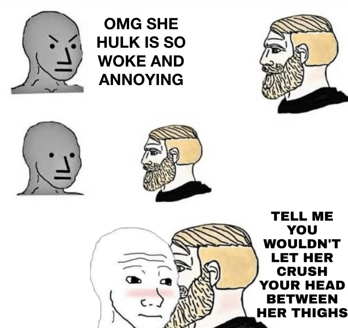 Crush me with your thighs meme