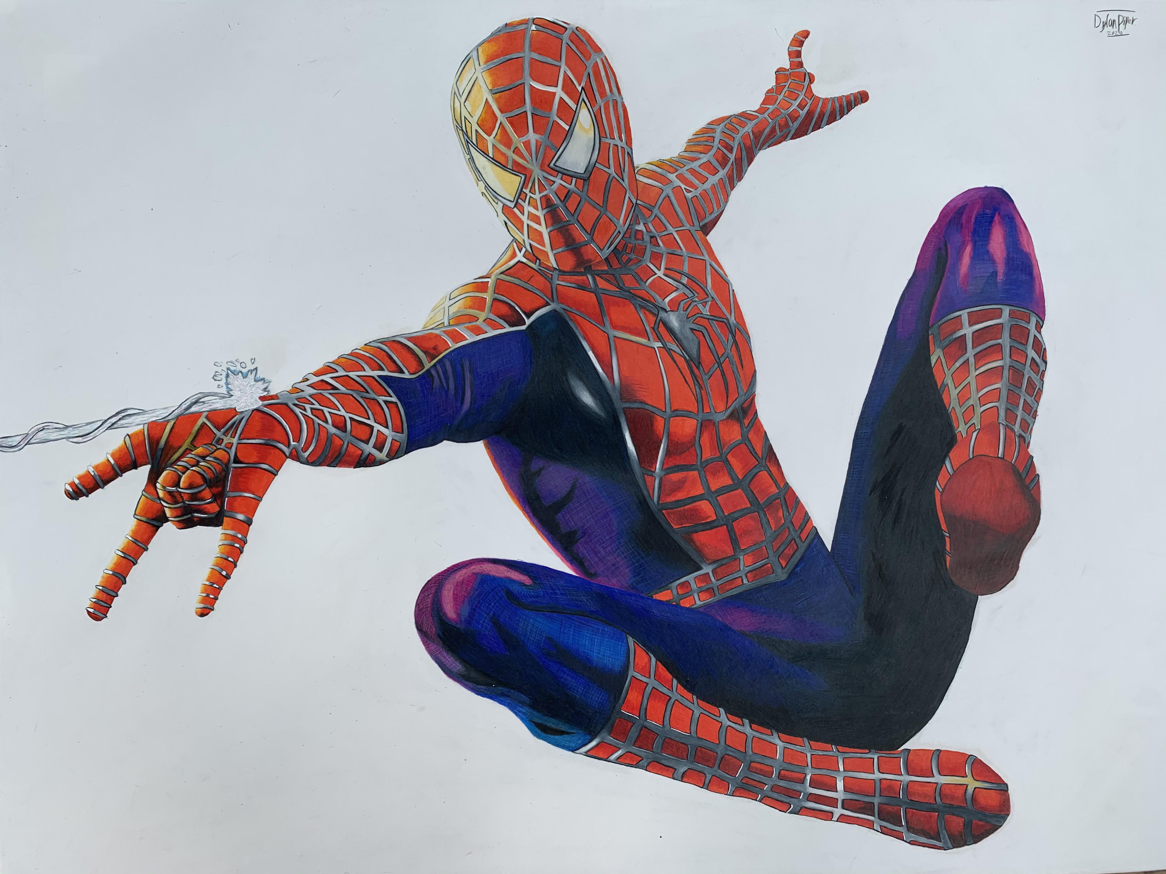 Drawing I Did Based On The Webbed Suit From Spider Man Ps4 Insta Piper Arts Spidermanps4