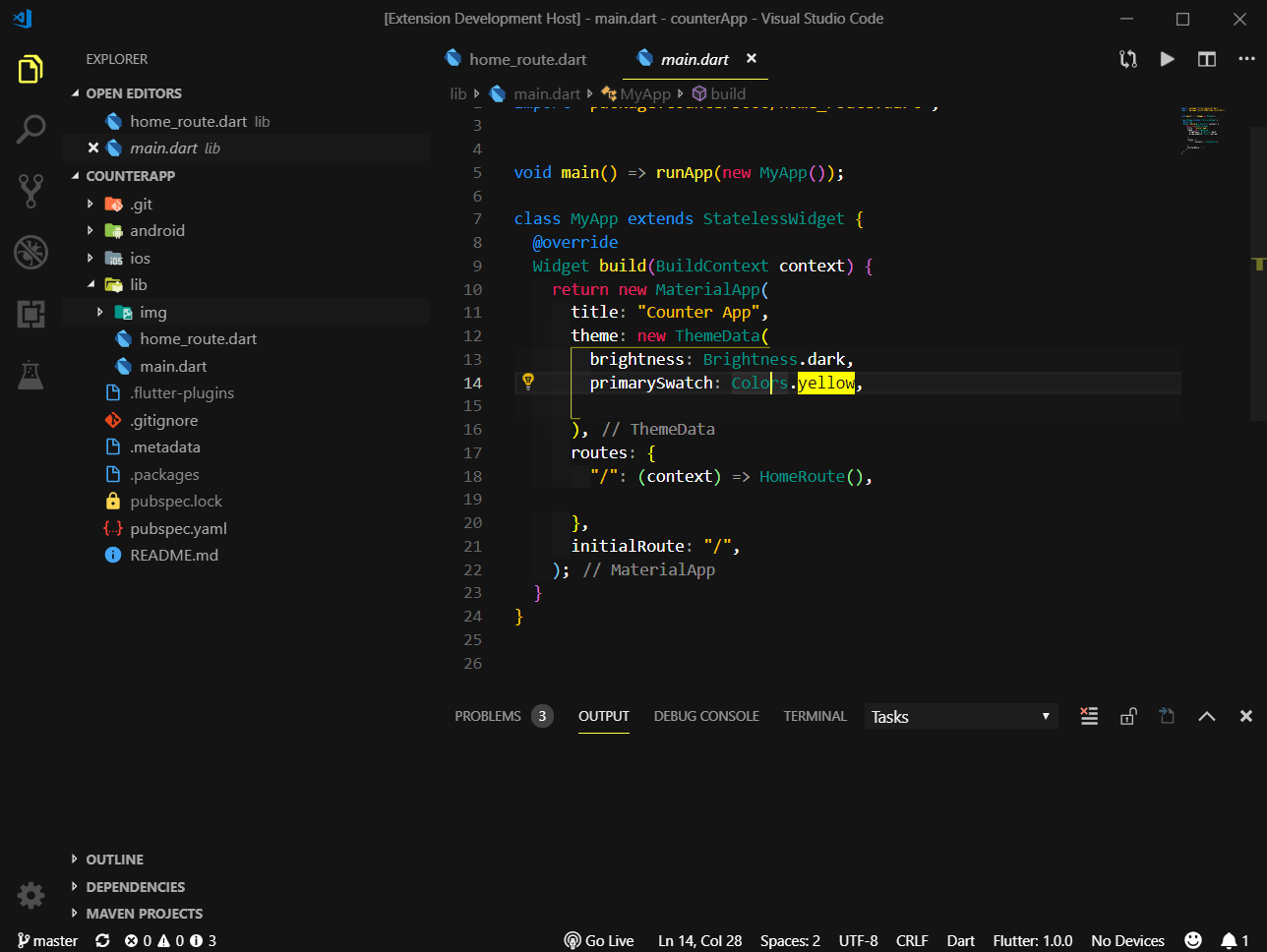 Dark Lemon Material Theme R Vscode