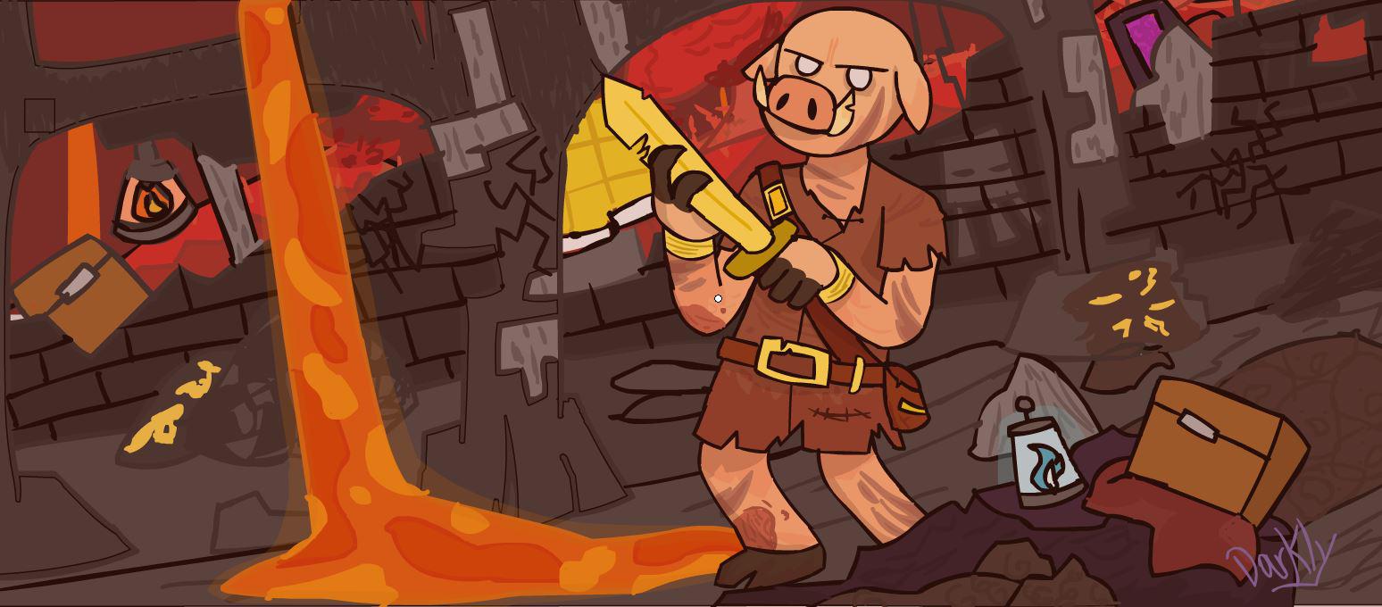 Just A Drawing I Made Of A Piglin In A Bastion Made This While Vibing To Pigstep Minecraft