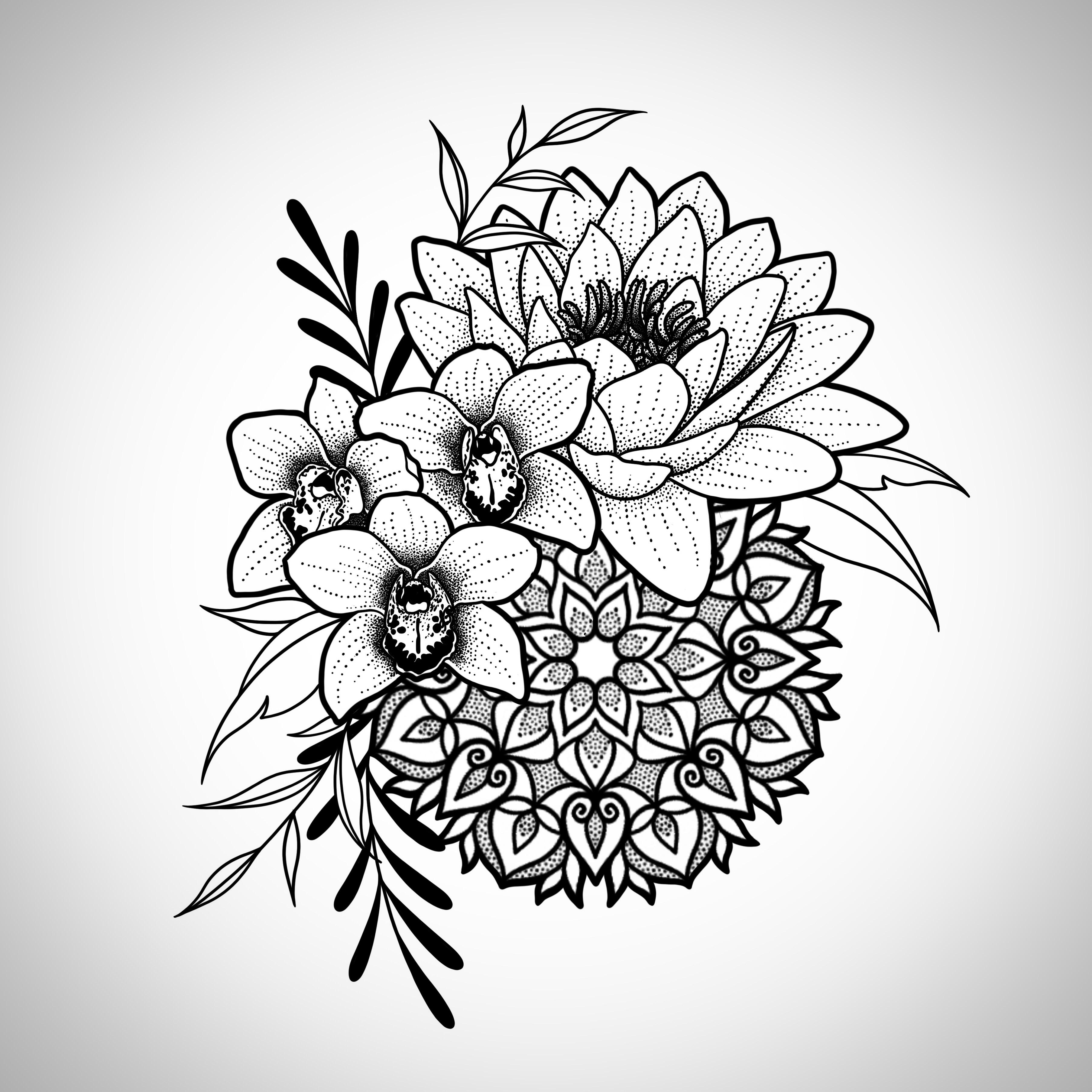 Floral Mandala Tattoo Design Me Digital Art 2021 R Art