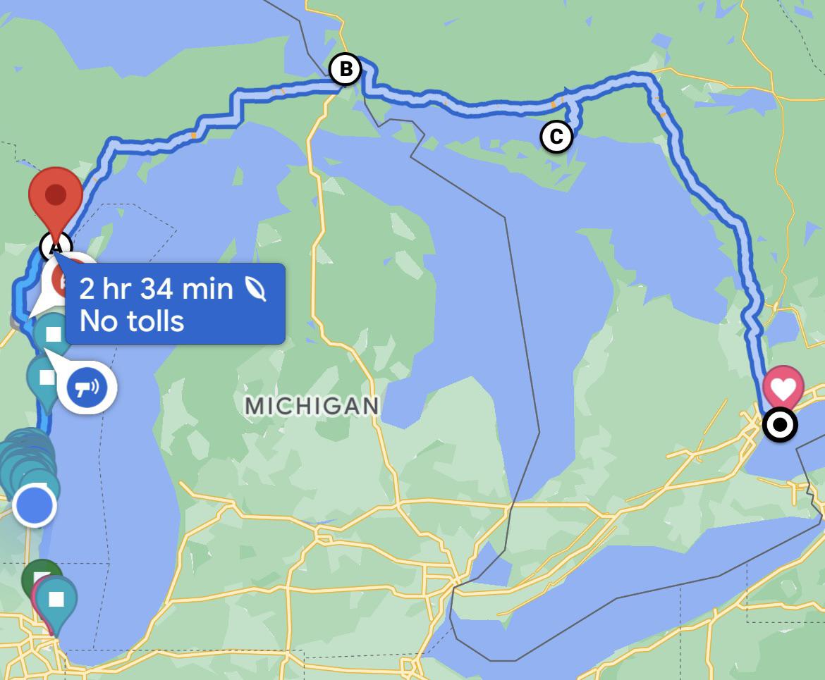 Michigan upper peninsula road trip