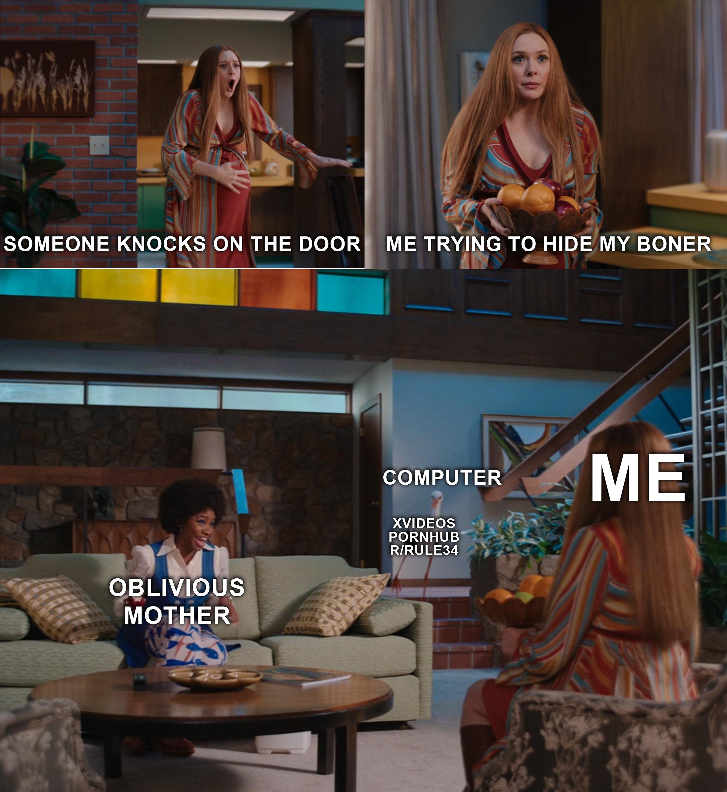 Teleports behind you meme