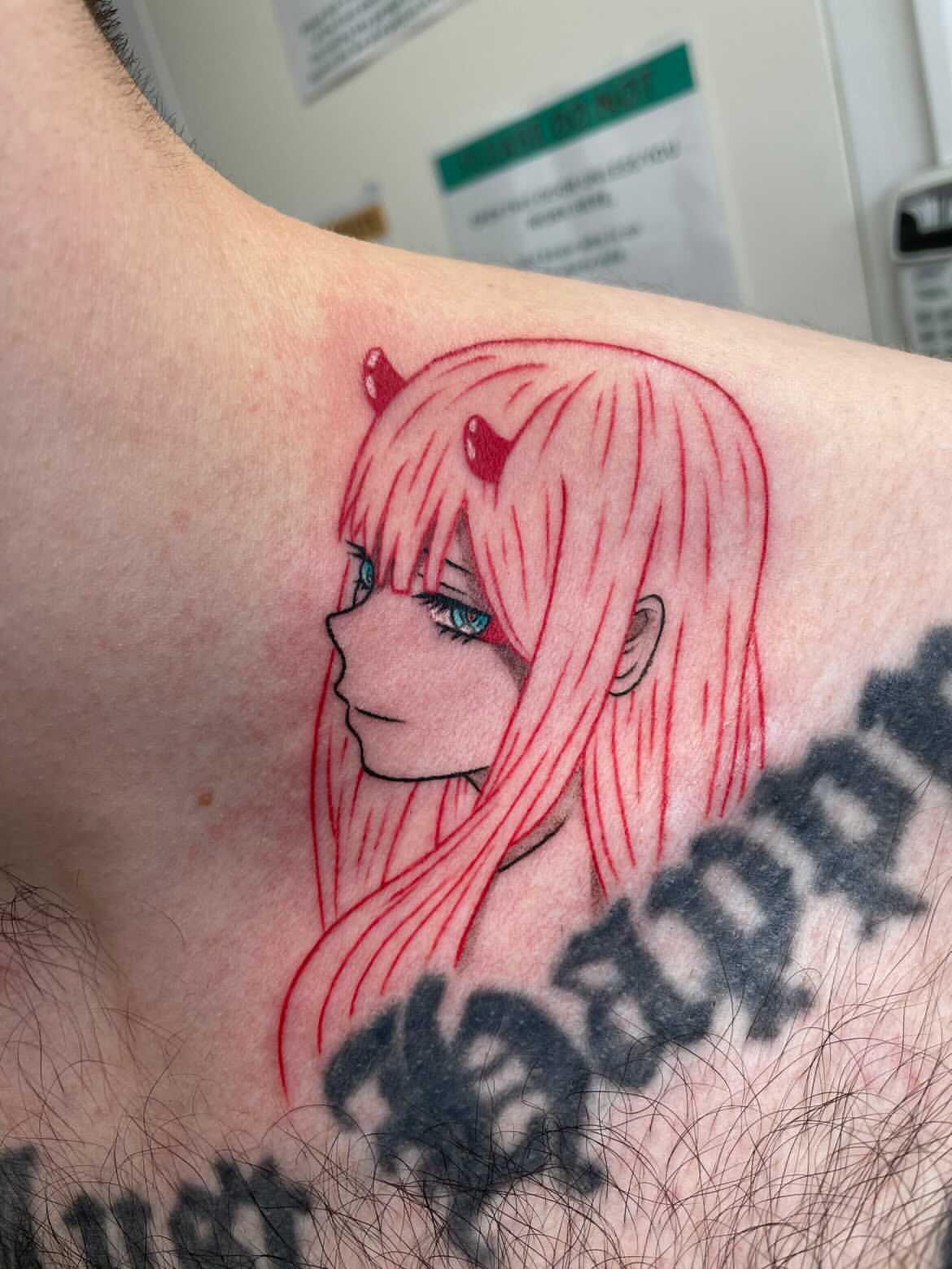 Zero-Two Line Art Tattoo. I Just Added This To My Anime Tattoo Collection Yesterday. : R/Zerotwo 1560_x_1170_jpg