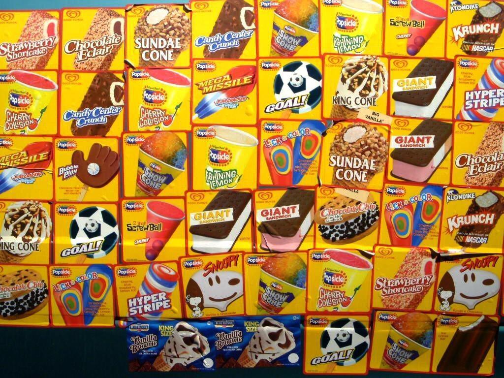 Ice cream truck menu 90s