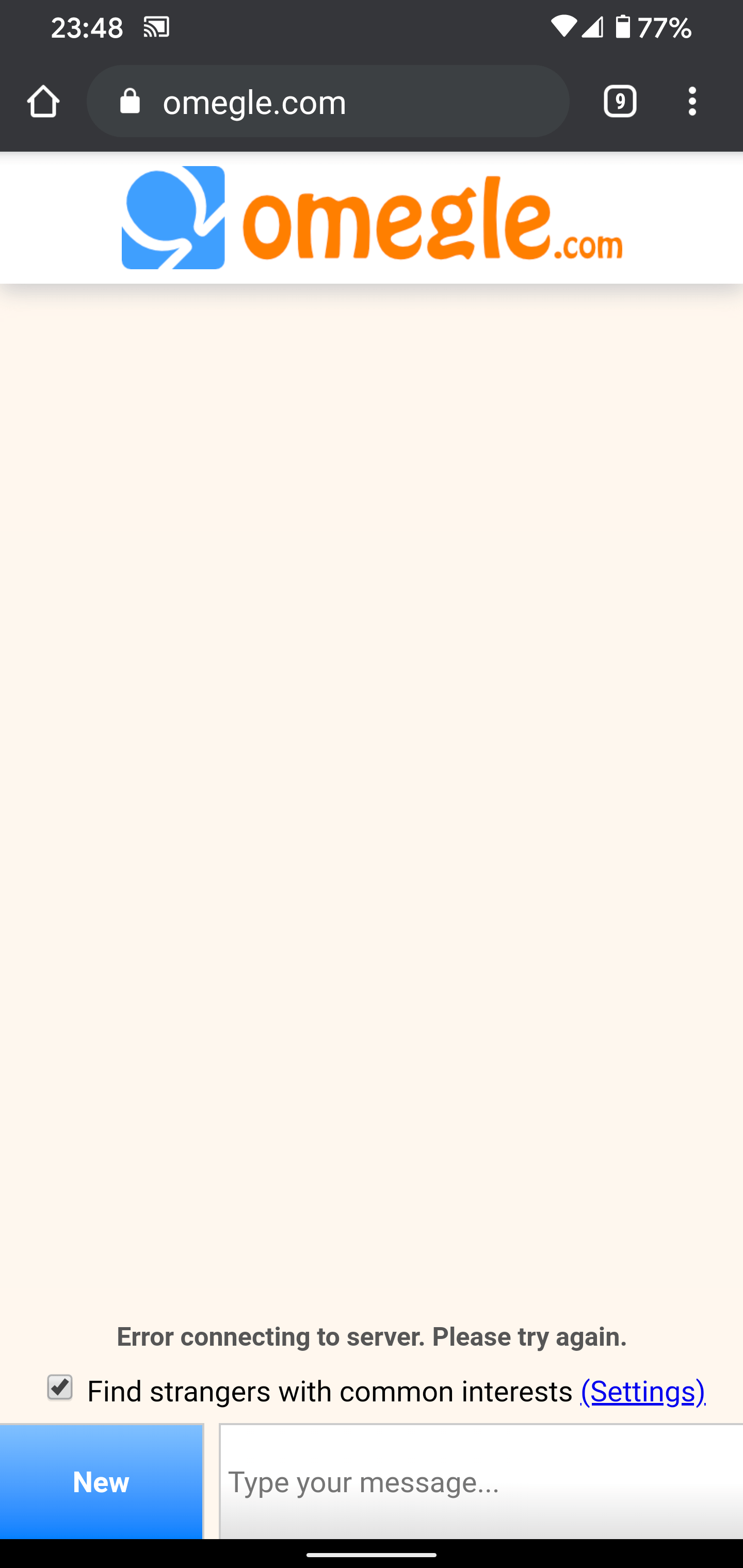 Anyone having issues connecting to server? : romegle Omegle: fixing common connecting issues