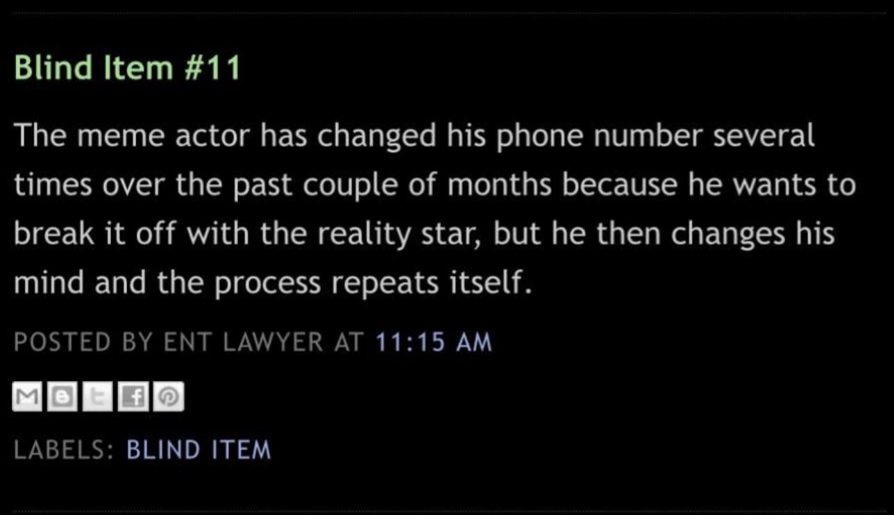 entertainment lawyer blind item