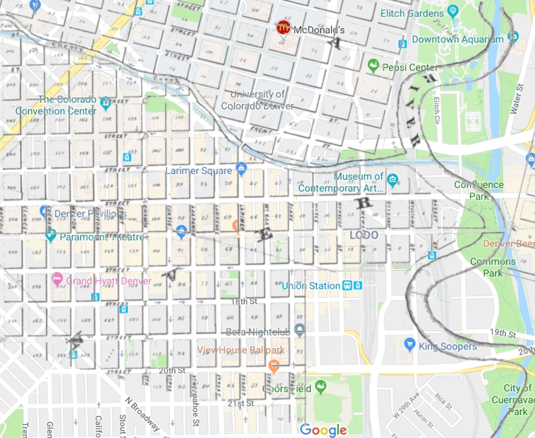 Map of 16th street mall denver