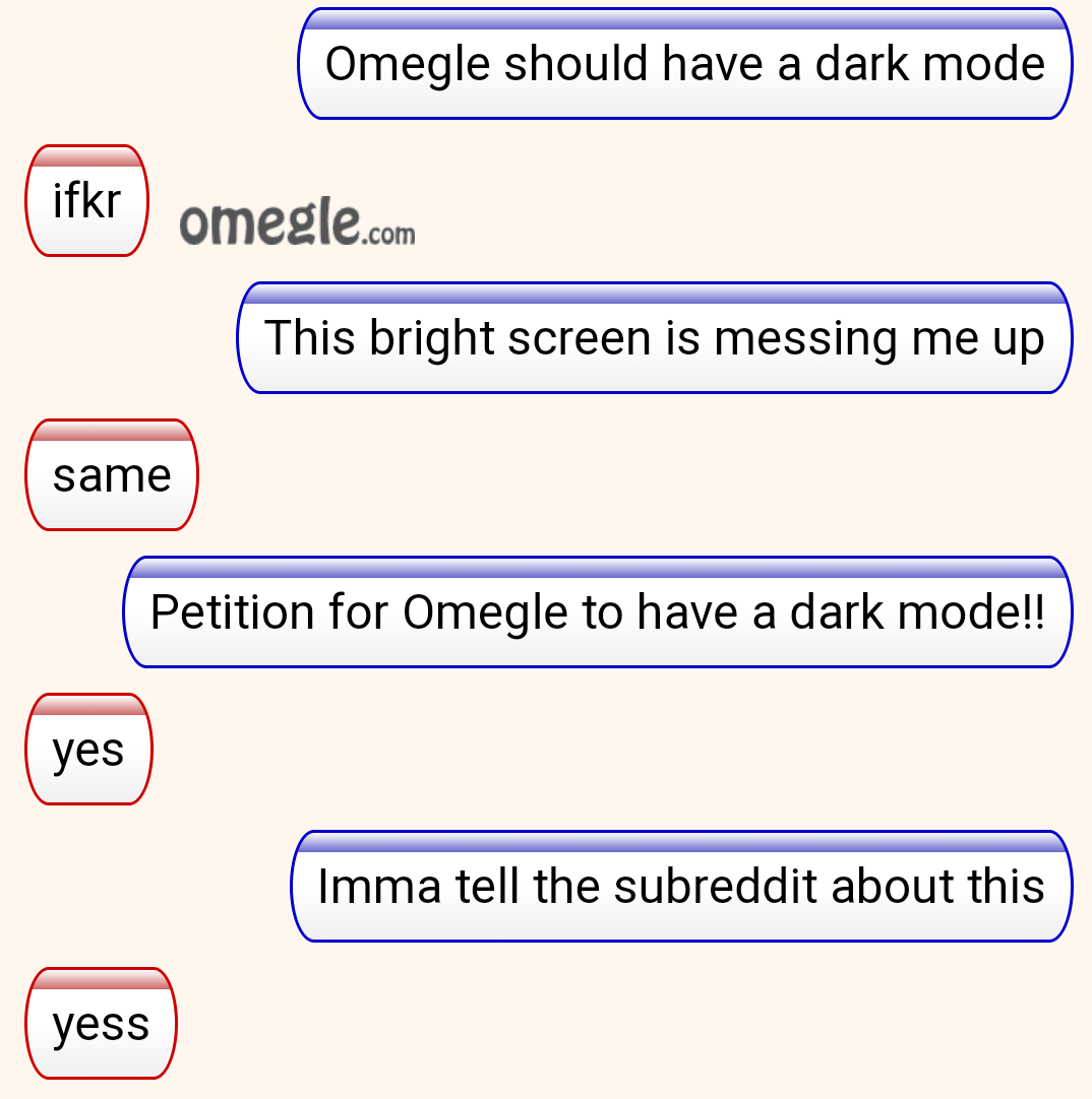 Omegle anti-spam and dark mode extension for edge