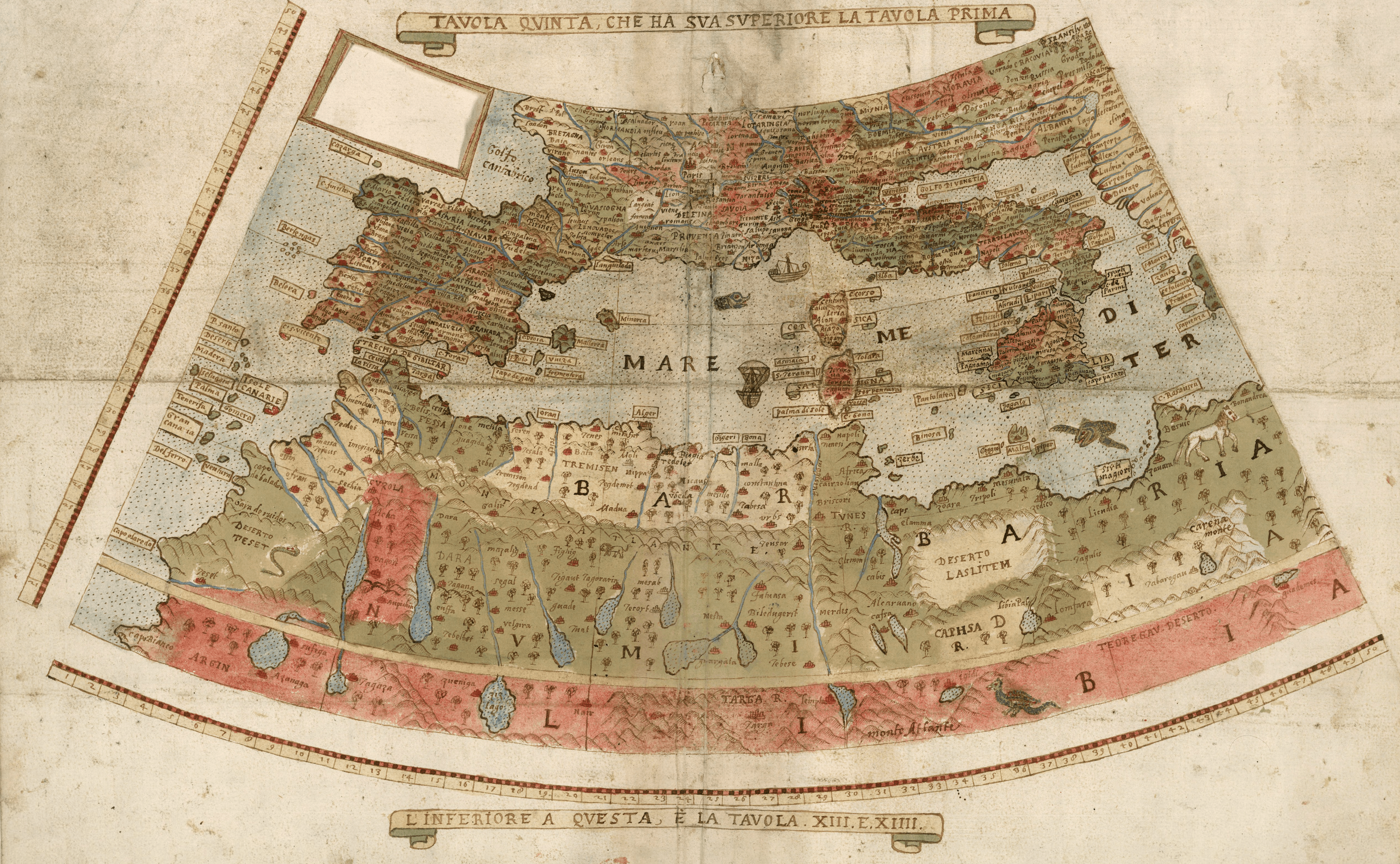 Urbano Monti - Tavola Quinta (Atlas Of The World 1-60) (1587) (3.461x2.136)  : rMapPorn
