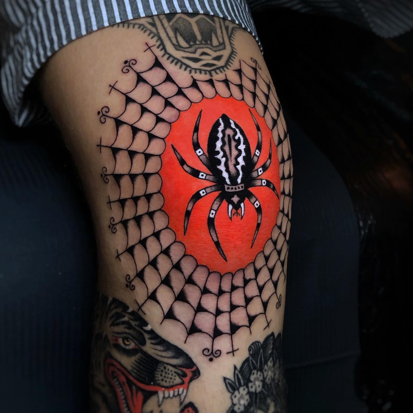 Did This Spider Knee Yesturday! Made At Death Or Glory In Copenhagen, Denmark! If You Want To See More Of My Work, My Insta Is @Marcusnorrildtattoo : R/Tattoo 1440_x_1440_jpg