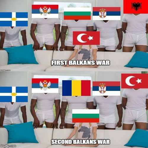 1 white girl 5 black guys meme