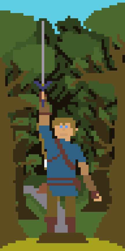 Link Picking Up Master Sword First Pixel Art R Pixelart