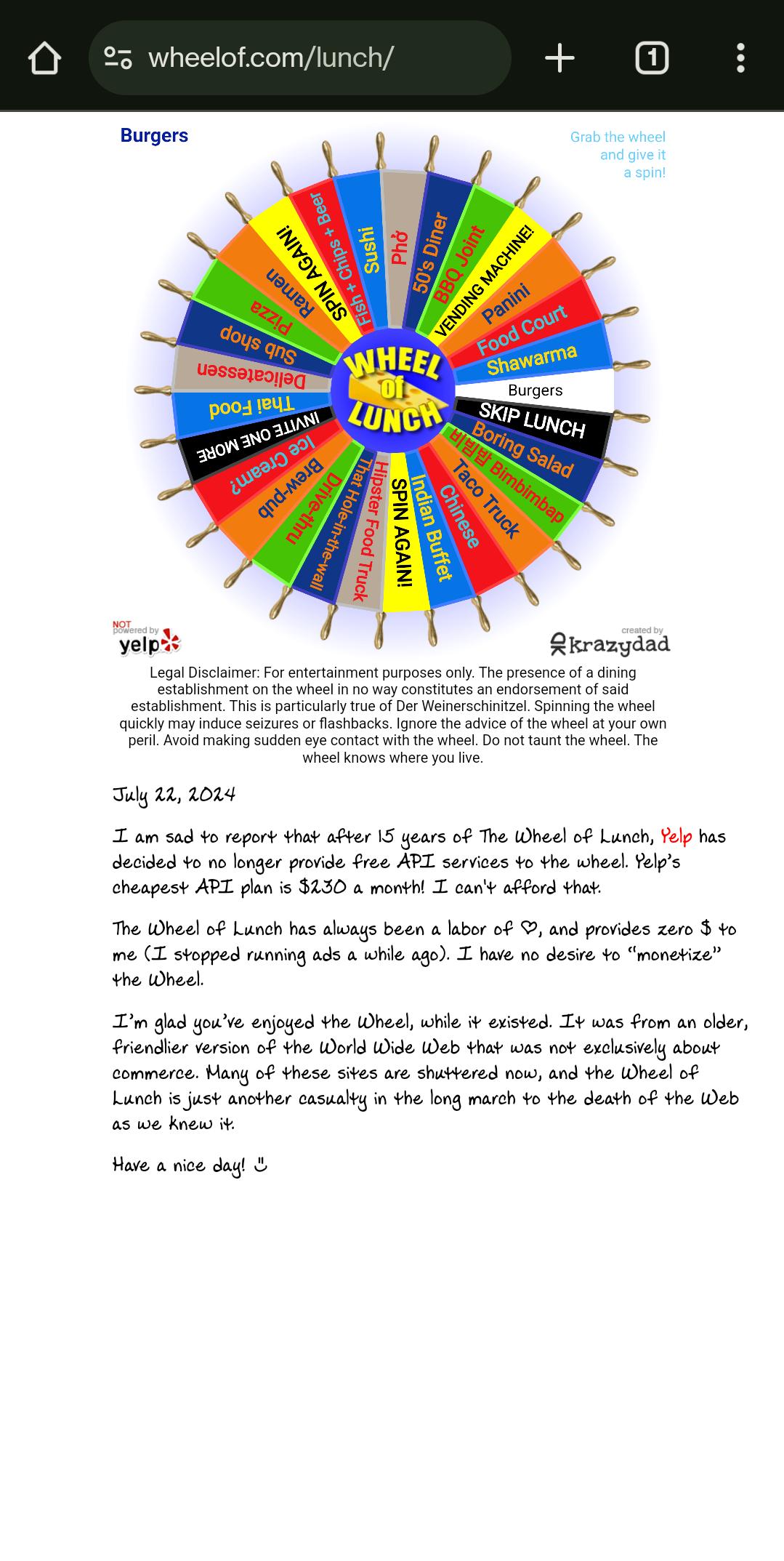 Wheel word of the day