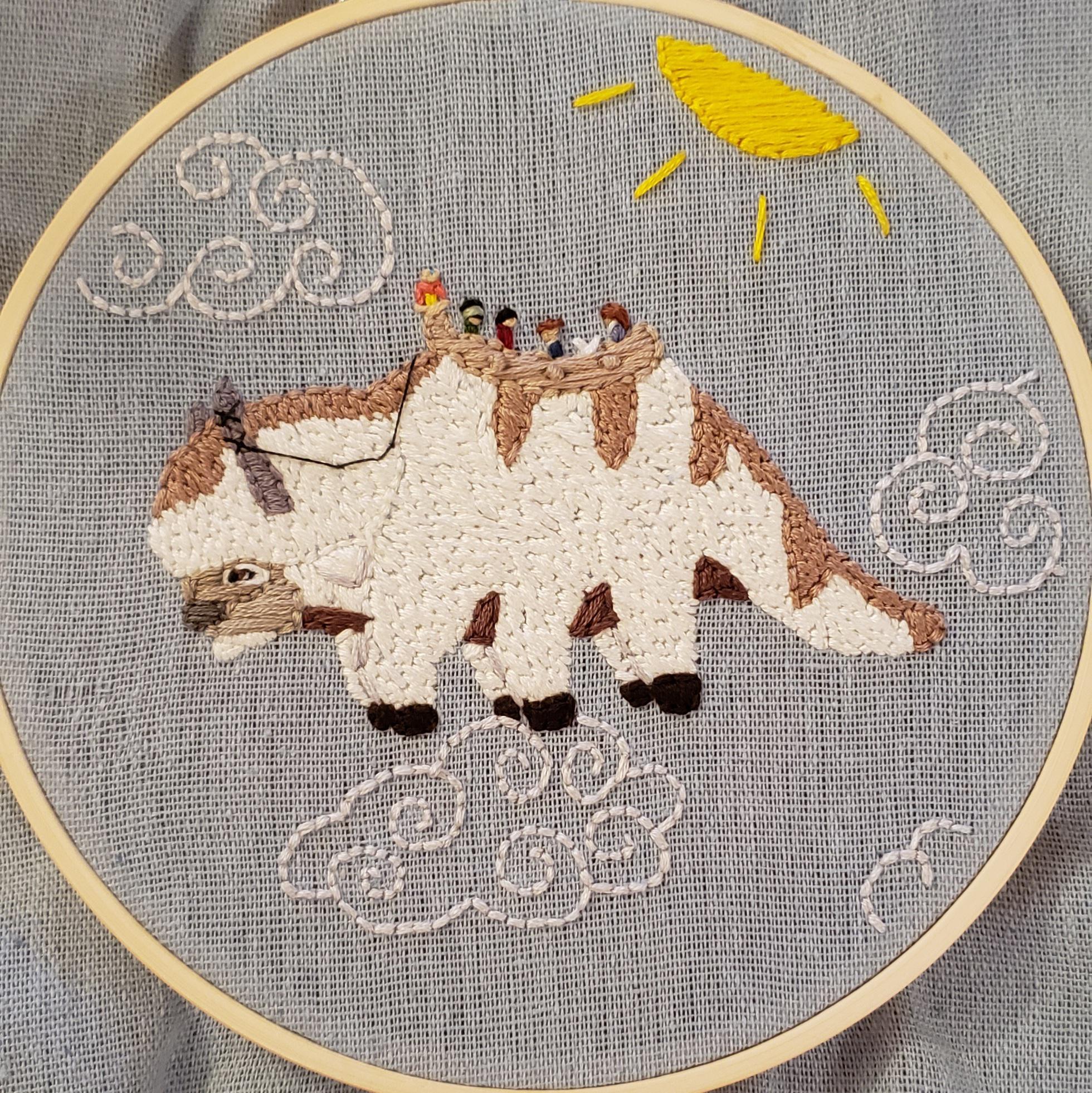 Help Me Finish Appa Please How Can I Fill The Clouds Embroidery