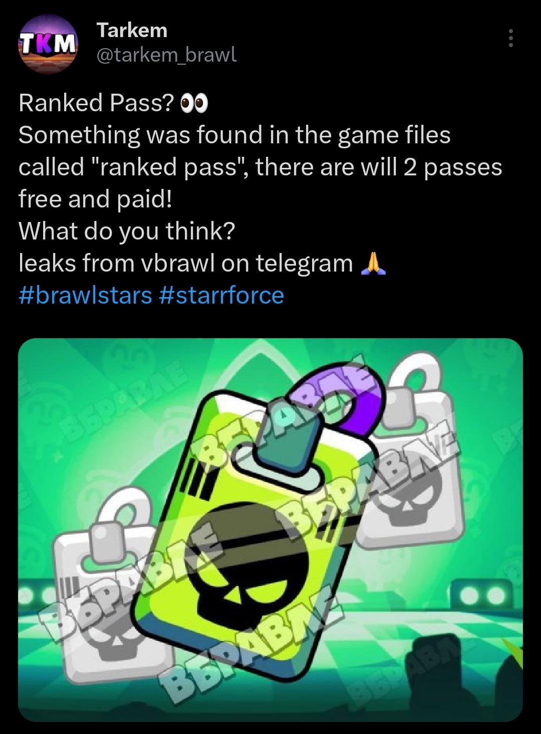 Ranked pass found in game files......Any thoughts yall....? (Is ranked  cooked) : rBrawlStarsCompetitive