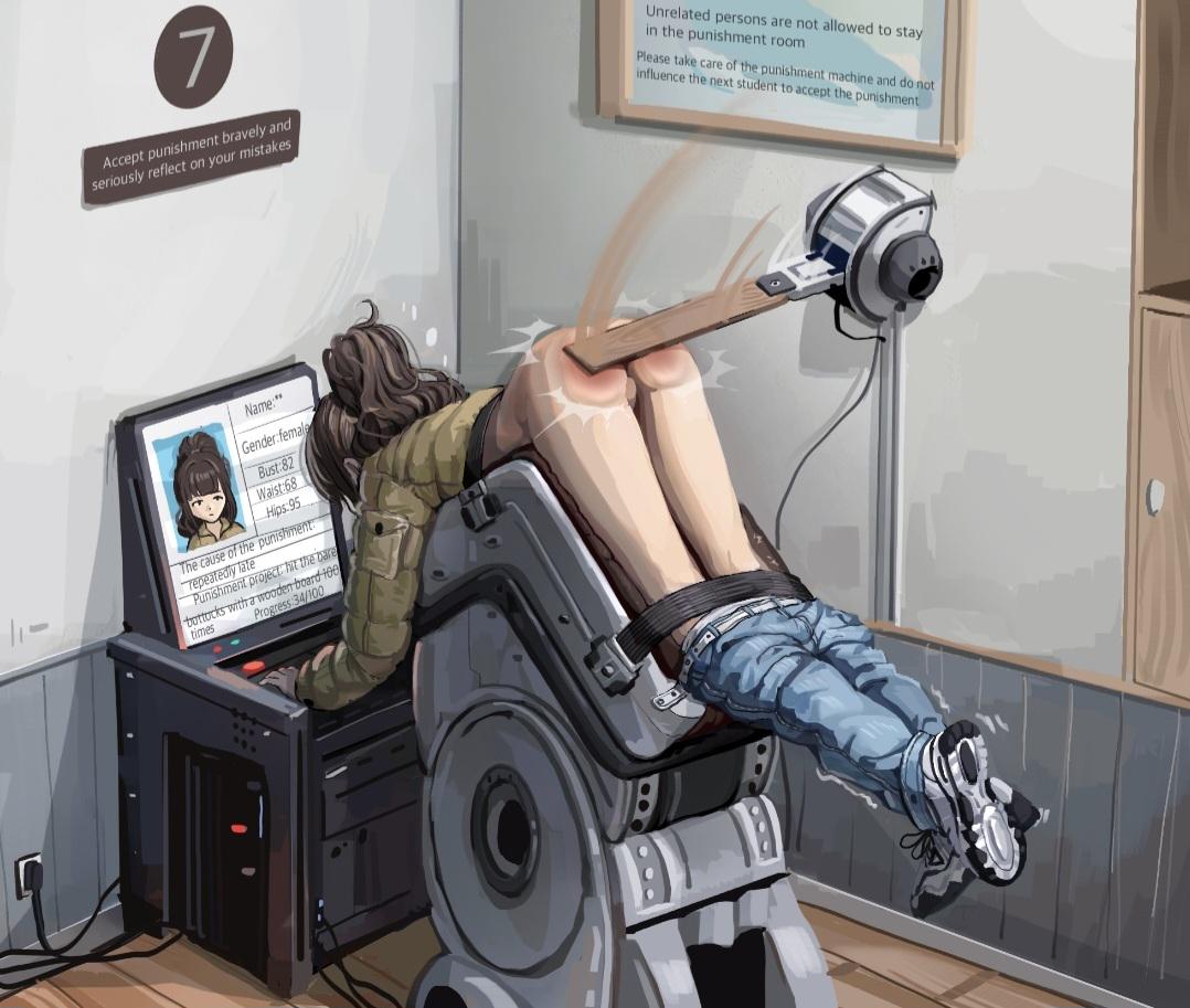 Anime spanking machine