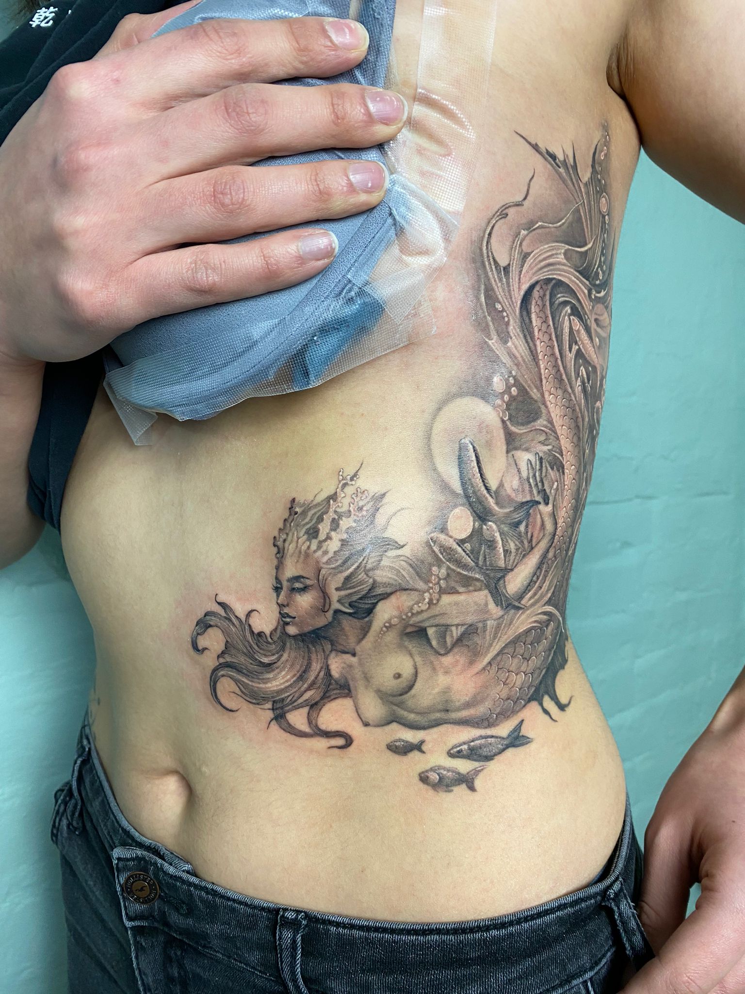 Mermaid, 2 Session Of Pain. Done By Mel Szero At Gilt Moth Tattoo (London, Uk) : R/Tattoos 2048_x_1536_jpg