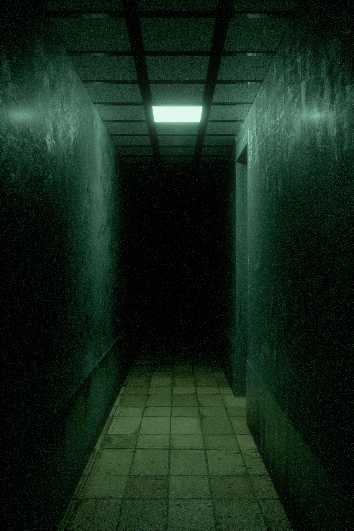 Dark Hallway : rblender Creepy dark hallway