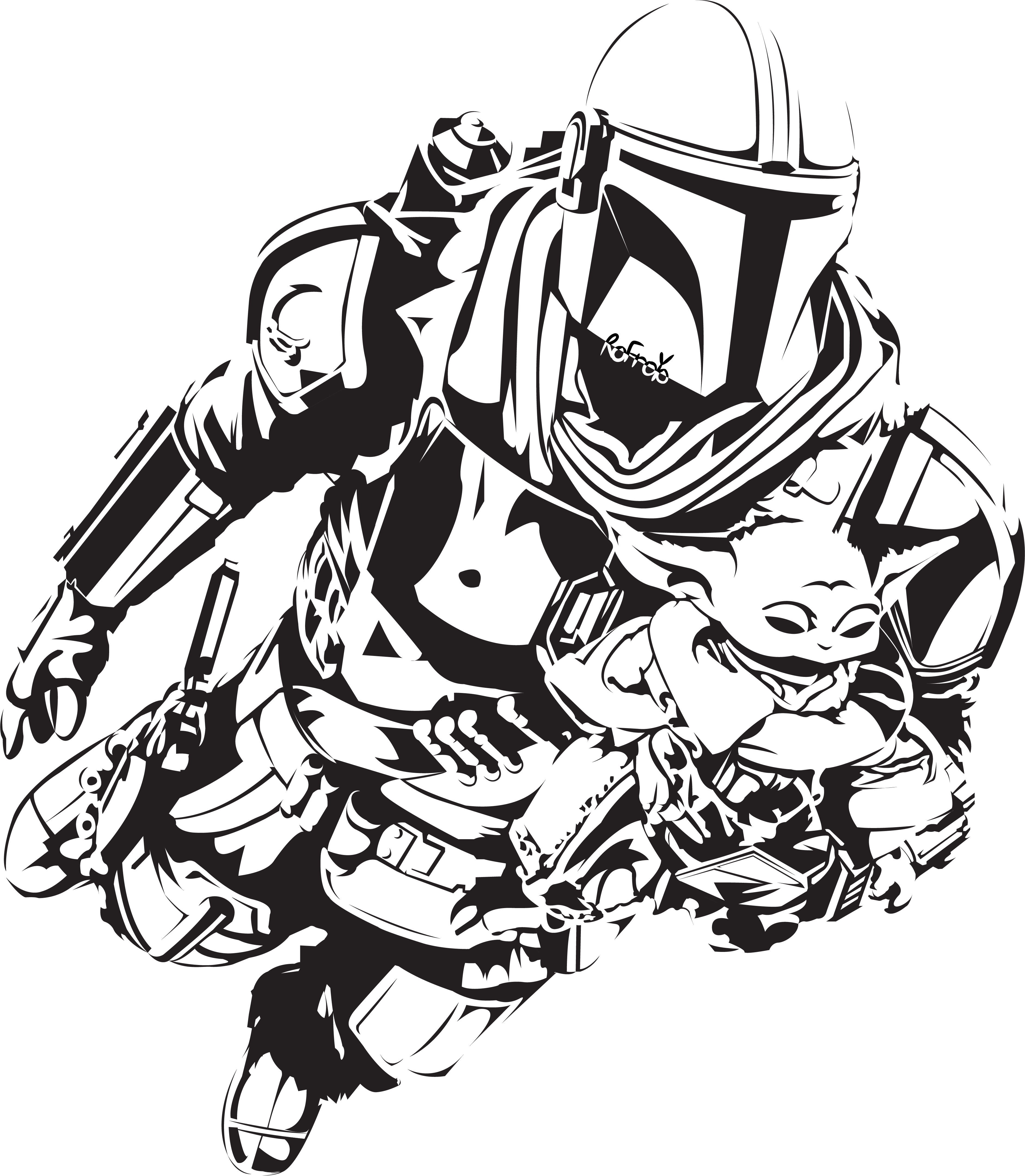 mandalorian vector art