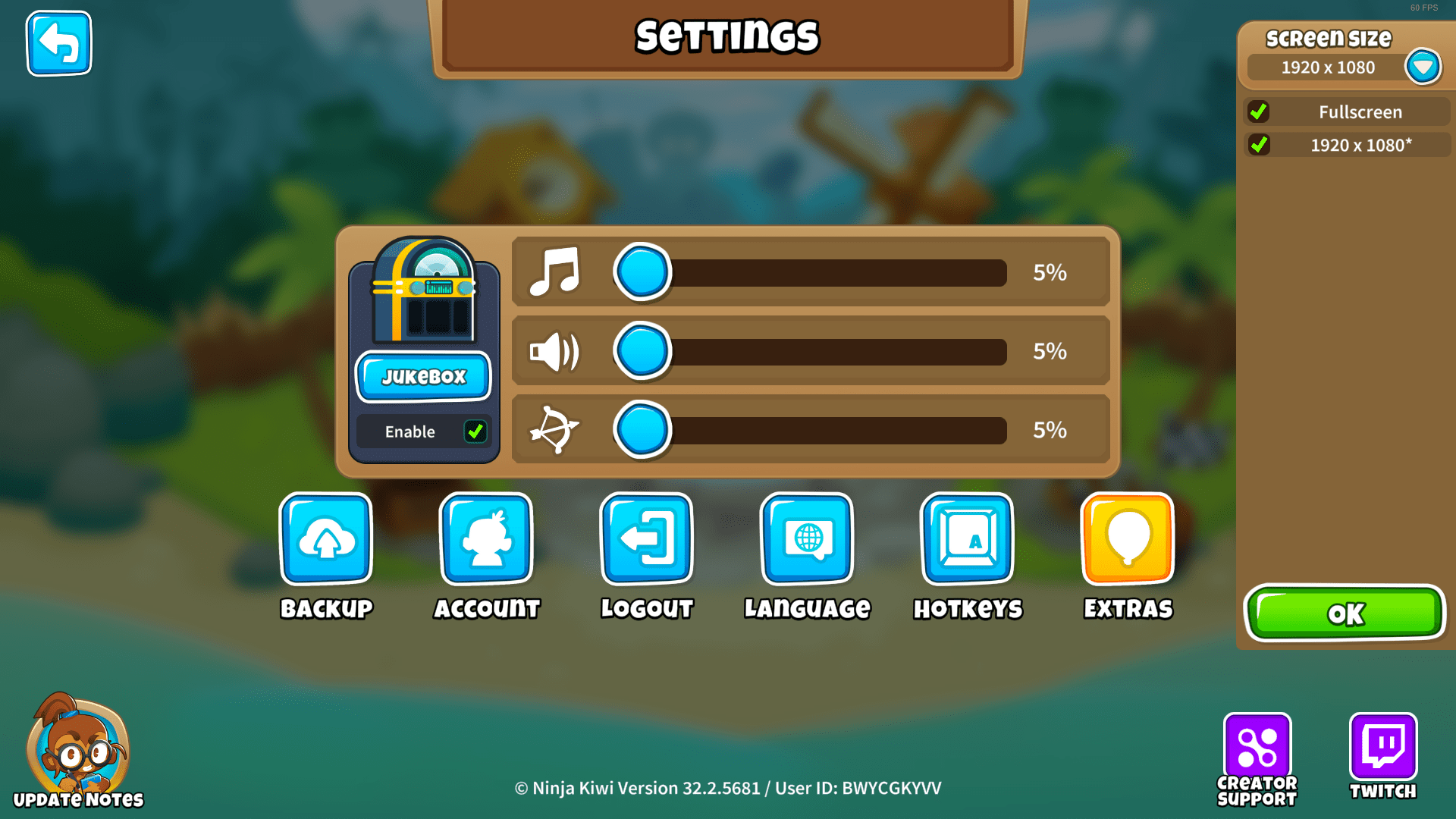 Btd6 how to change res while in game hot keys