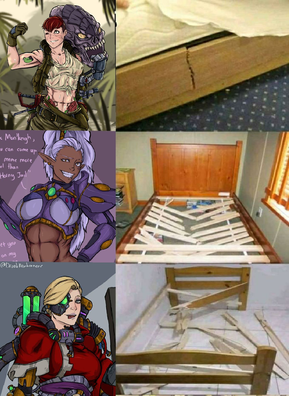 Broken bed meme