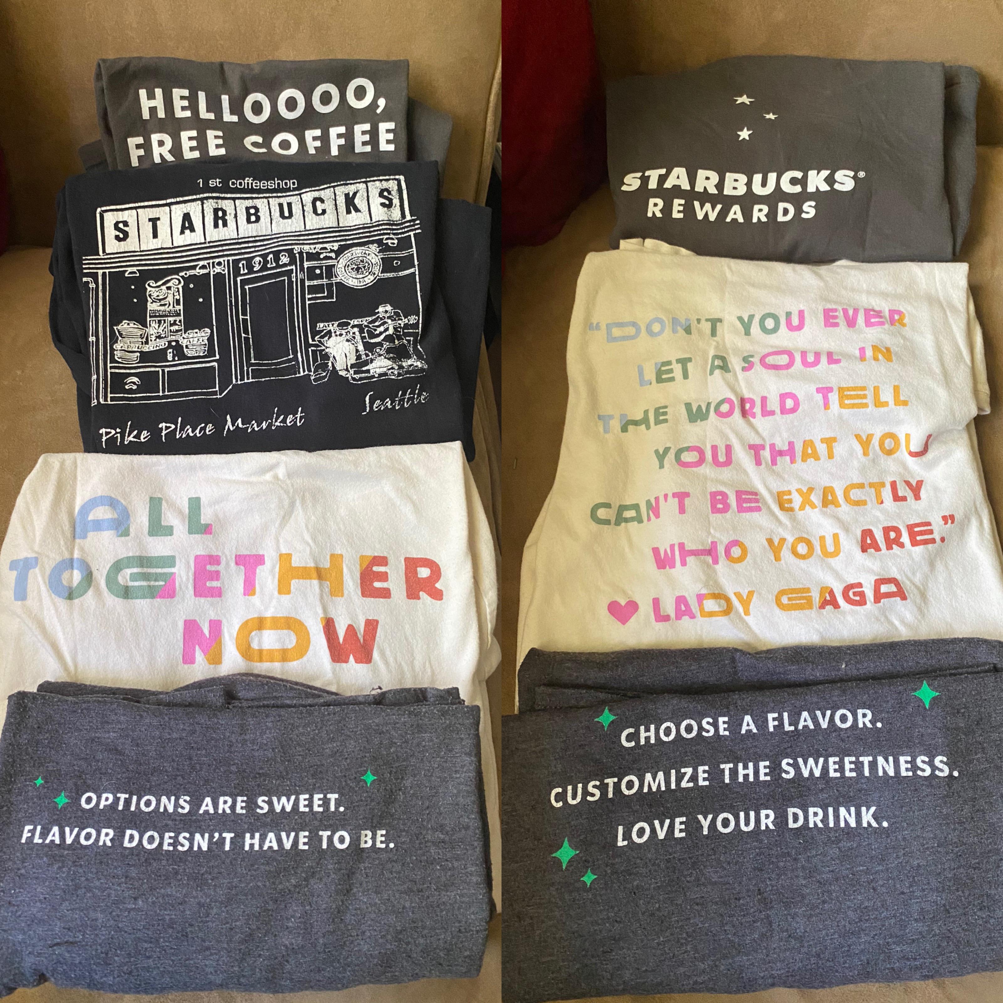 Found some old CoffeeGear shirts on eBay : rstarbucks Starbucks gear