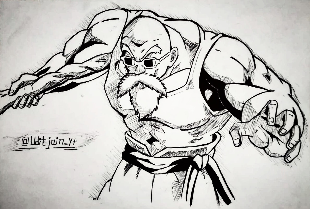 Master Roshi Artwork By Me Uditjain Yt On Instagram R Dbz