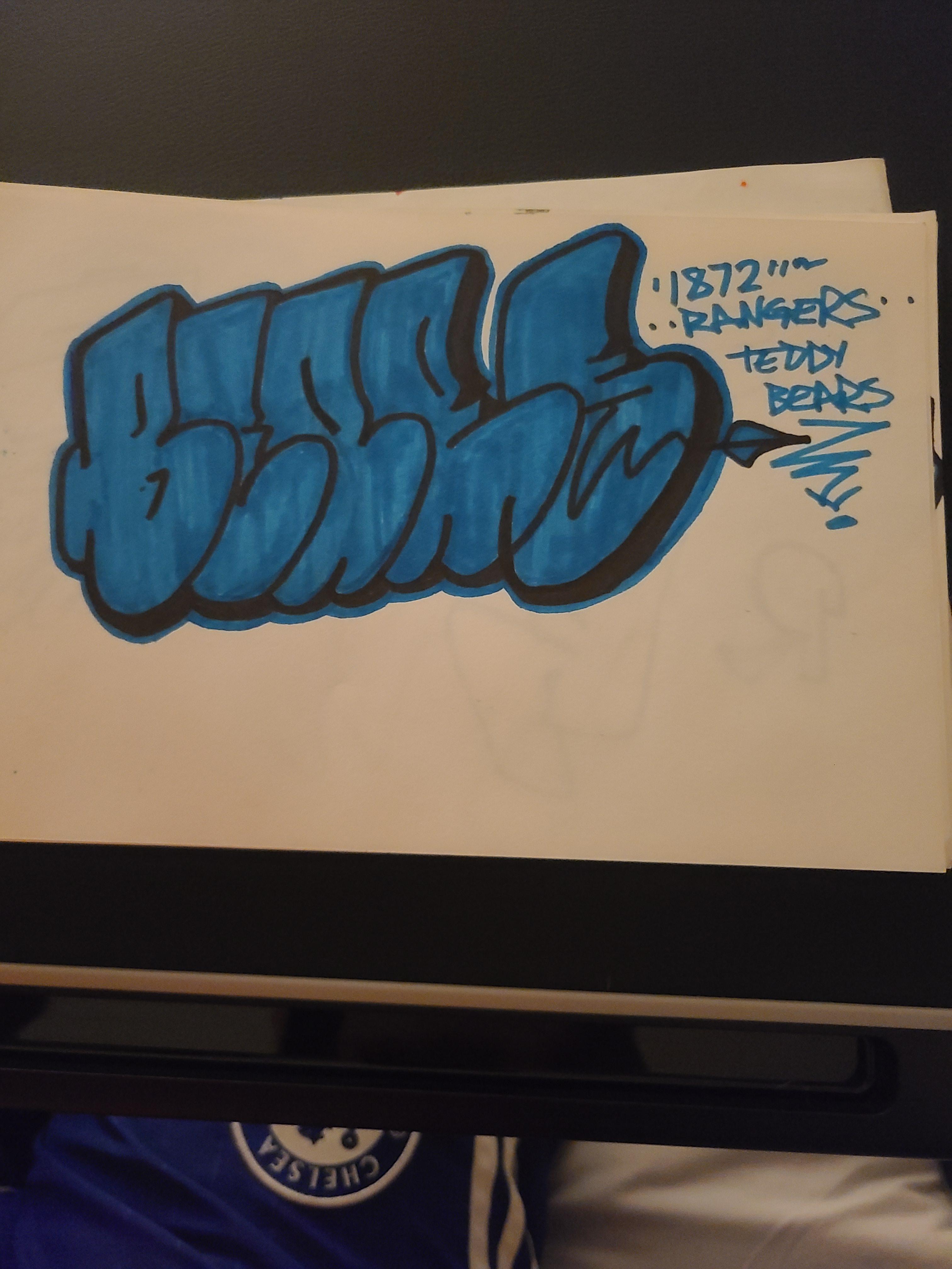 Need Help With A Throw Up Just Can T Get It Correct Been Doing Wildstyles For Years On Paper But Want To Start Graffiti And Started Practicing Throwies I M Pish And Need Help