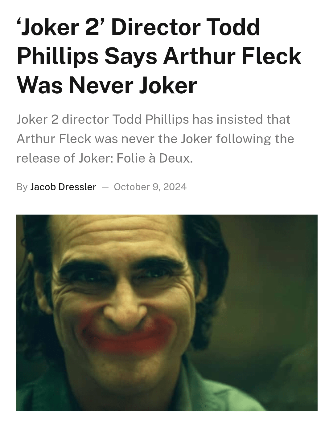 Who stabbed arthur fleck