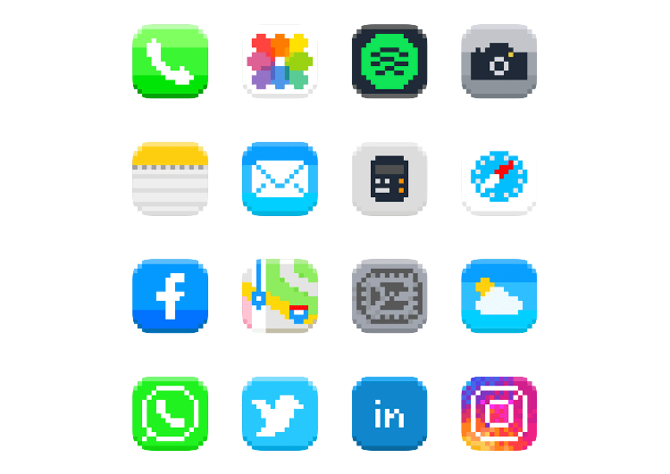 Free Pixel Art Icon Pack R Iosiconpacks