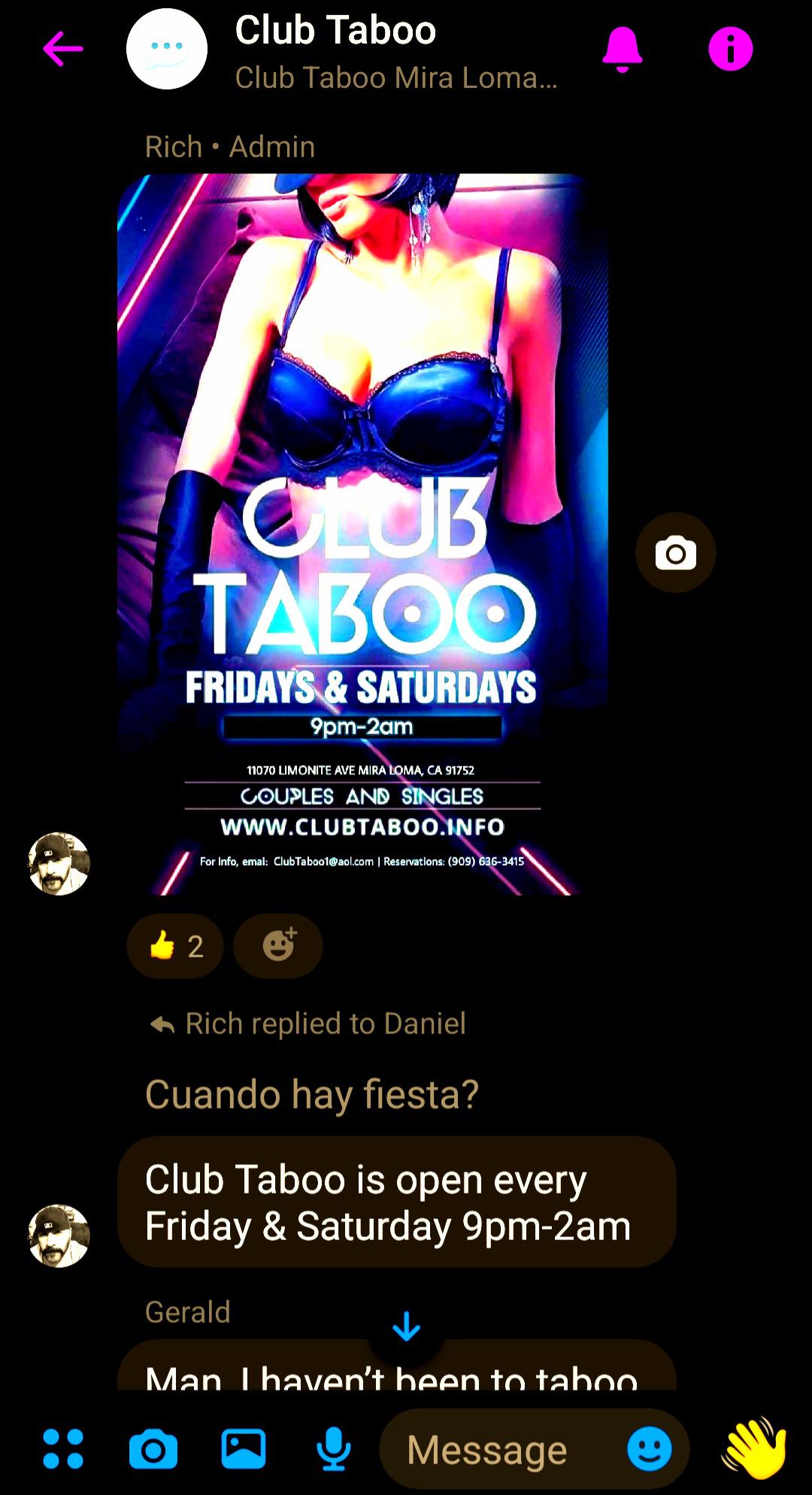 Club taboo mira loma