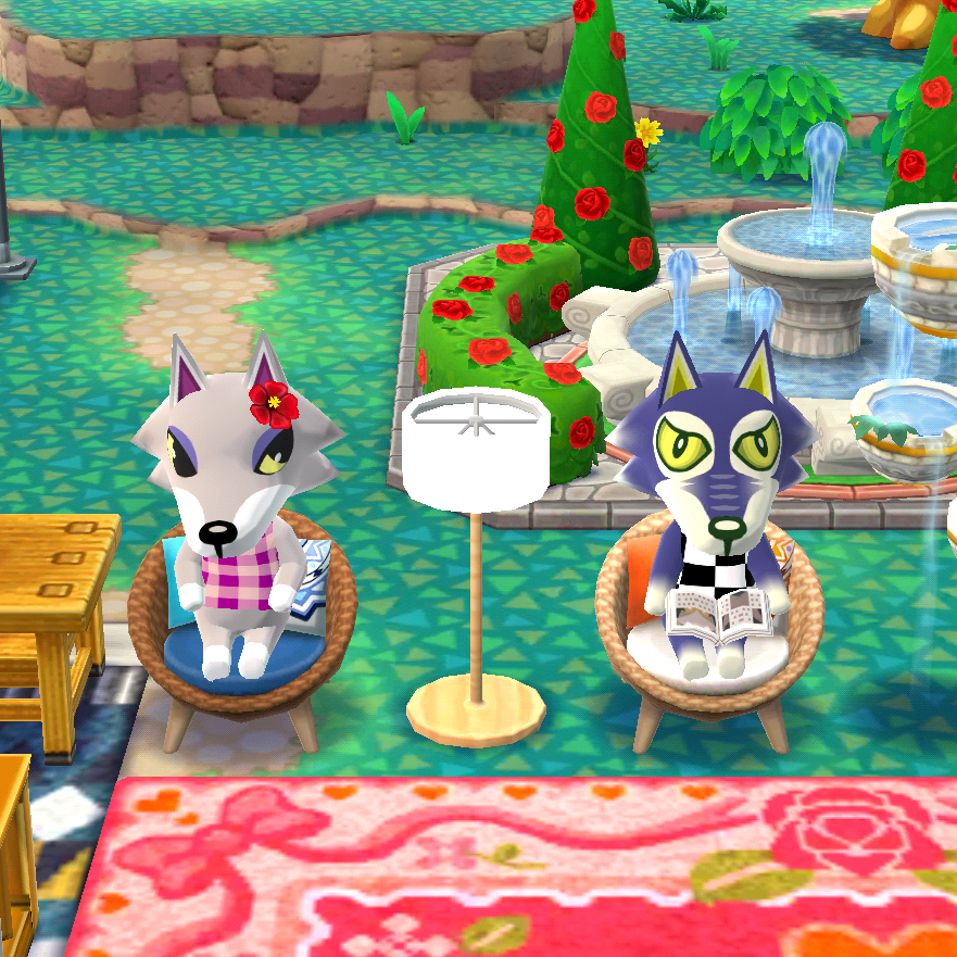 Fang Is Pretending To Read Just To Hang Out With Lobo For A Bit Animalcrossing