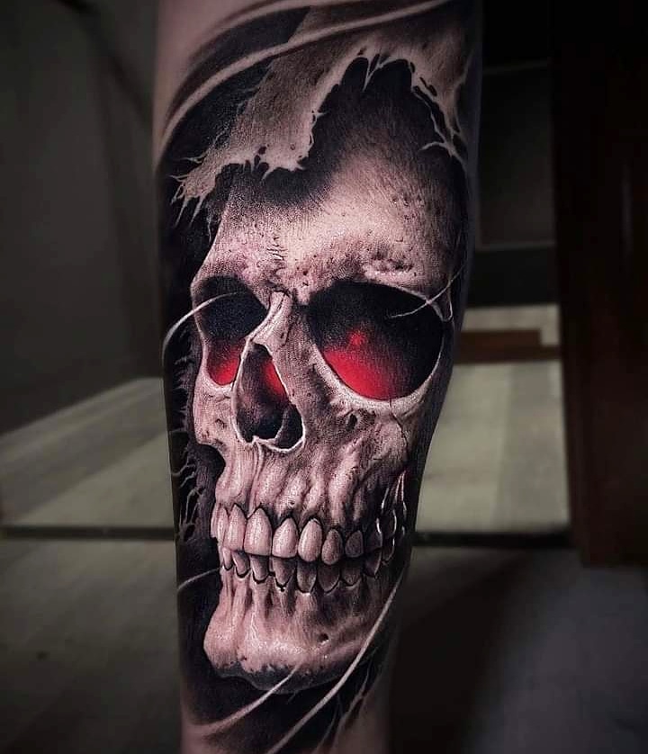 Skull Tattoo By © Angel De La Concha : R/New_Tattoos 838_x_720_jpg