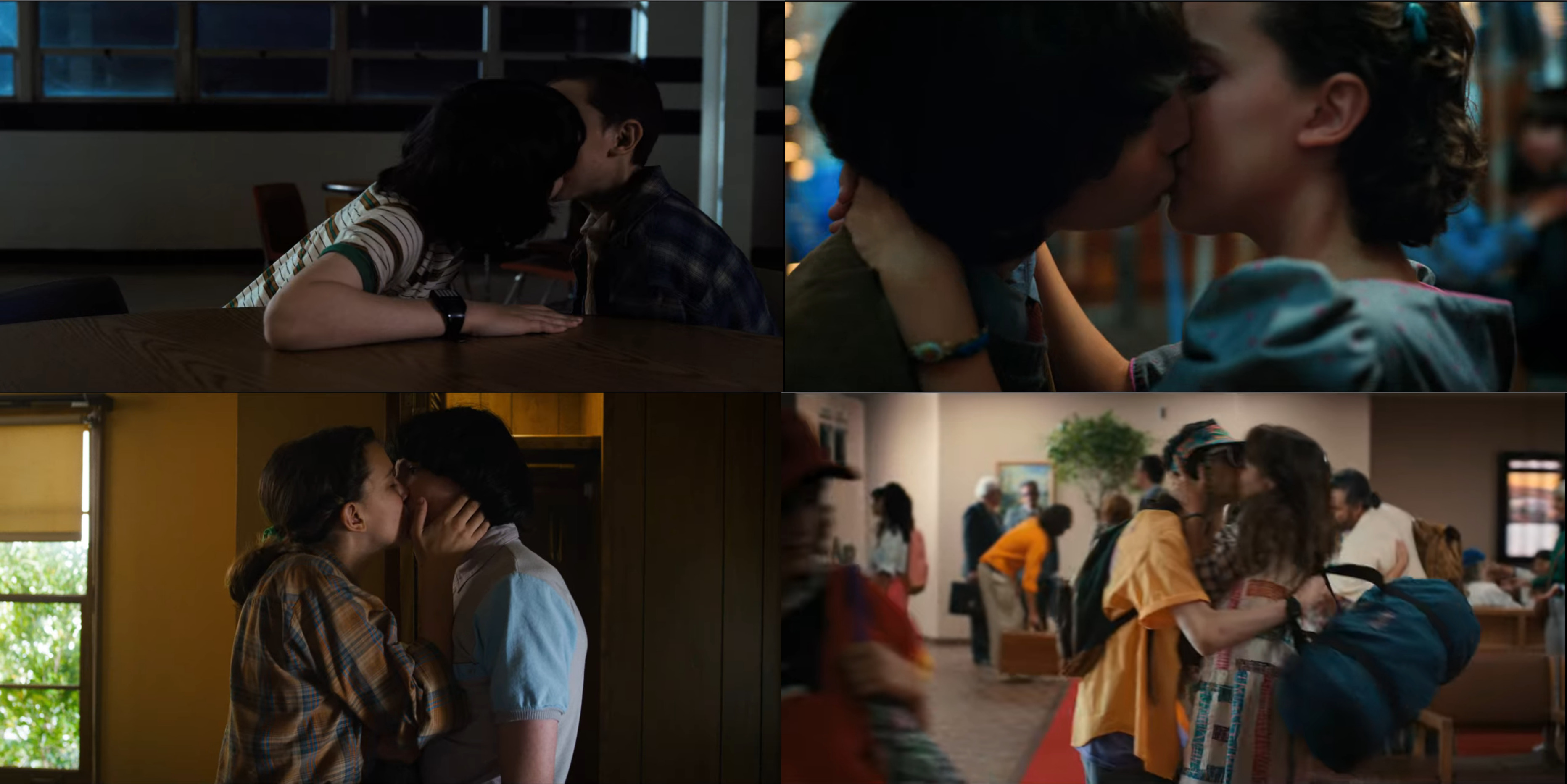 Mike and el kissing