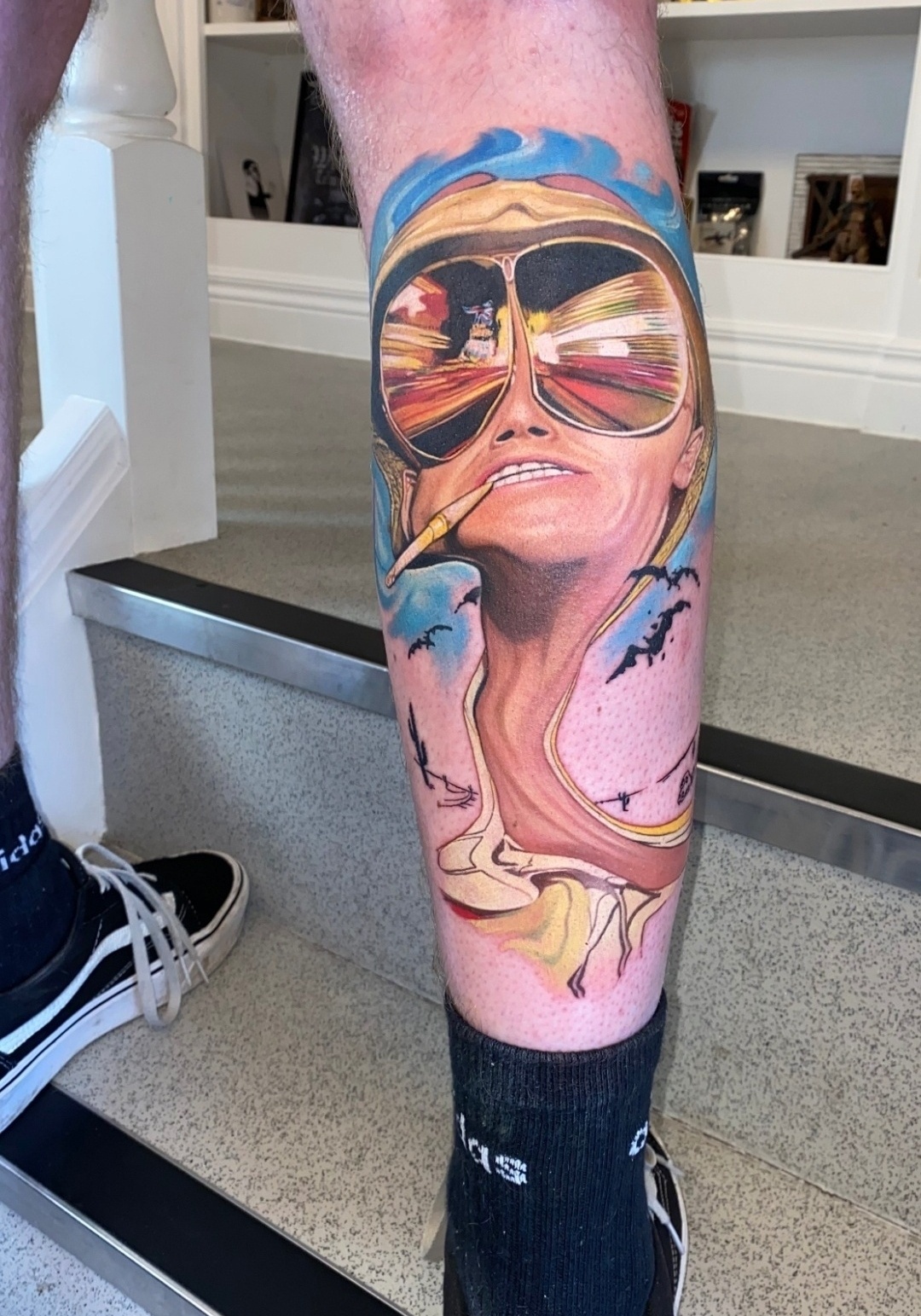 We Can't Stop Here, This Is Bat Country', Johnny Depp As Raoul Duke In Fear And Loathing In Las Vegas. By David Corden, Edinburgh @Sempertattoo. +1 Month Healed Photo. : R/Tattoos 1543_x_1080_jpg