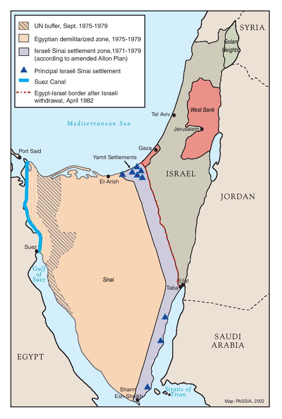 Israeli settlements in the Sinai Peninsula, 1971 - 1979 : rMapPorn