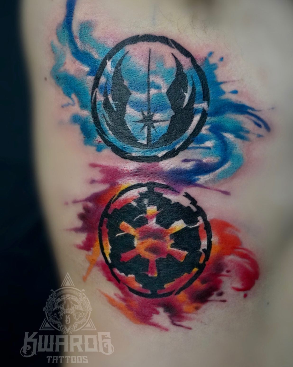 Some Jedi Order And Galactic Empire Love By Kwarog Tattoos. My First Bigger Tattoo! : R/Starwarstattoo 1545_x_1236_jpg